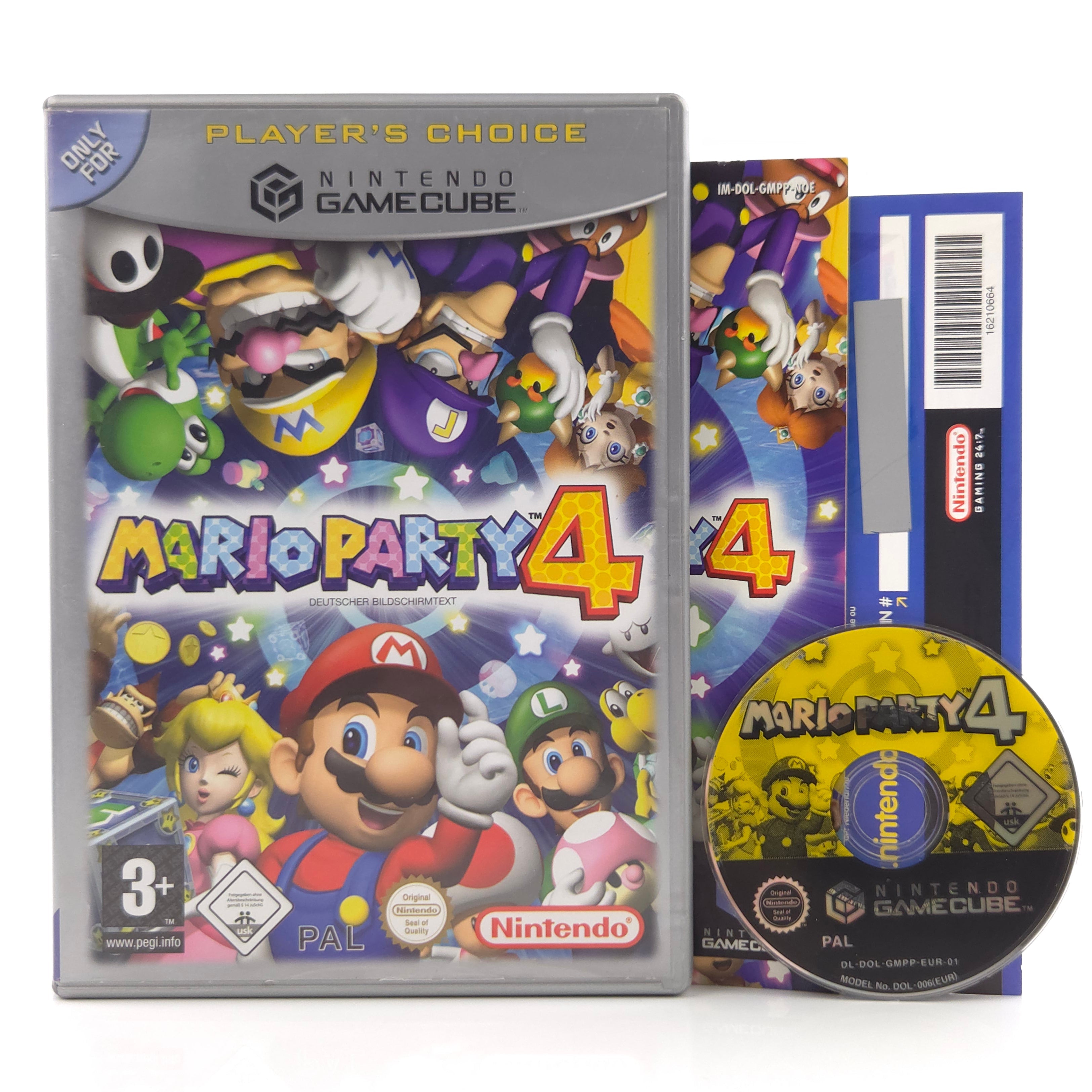 Nintendo Gamecube Spiel – Mario Party 4 Players Choice OVP