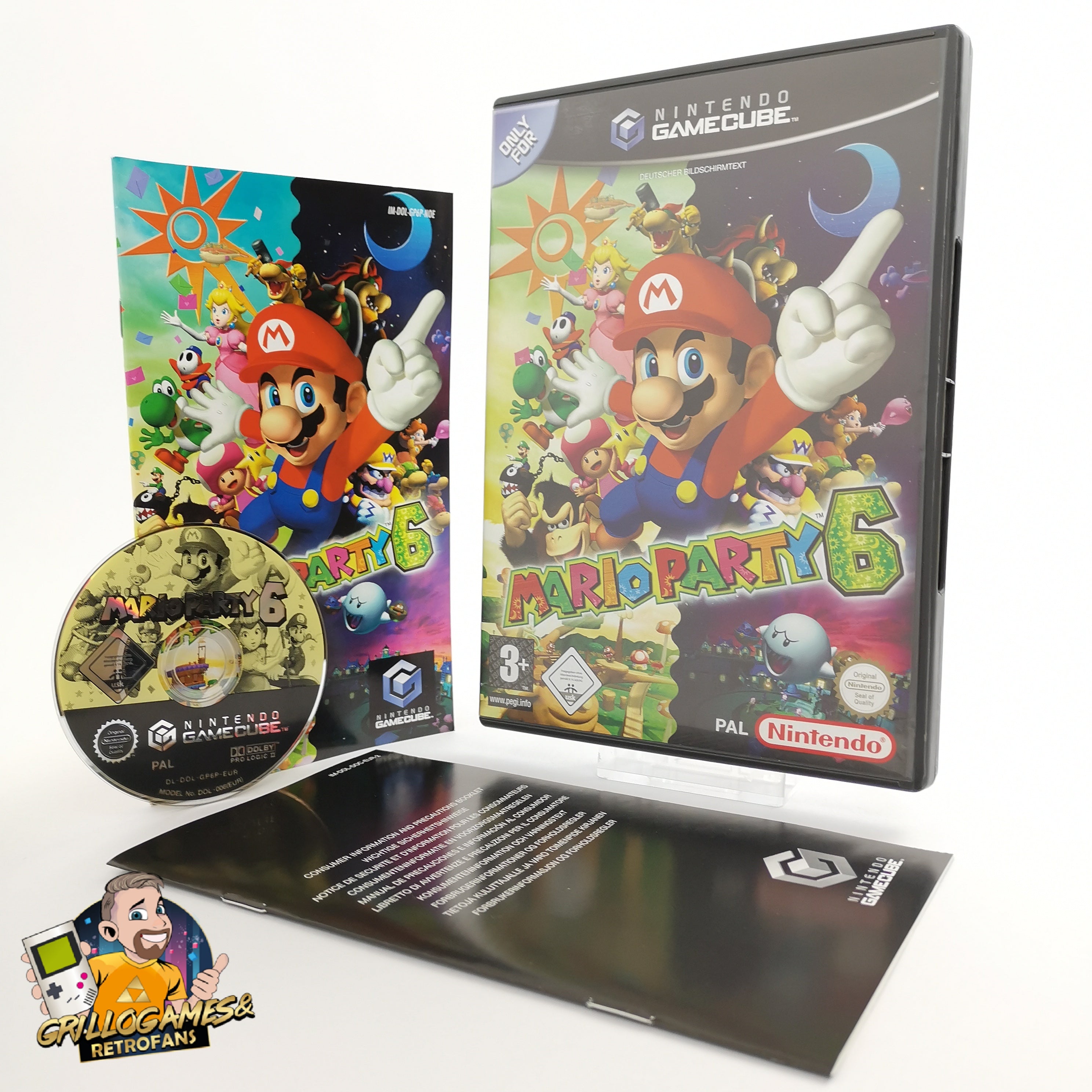 Nintendo Gamecube Spiel – Mario Party 6 OVP PAL