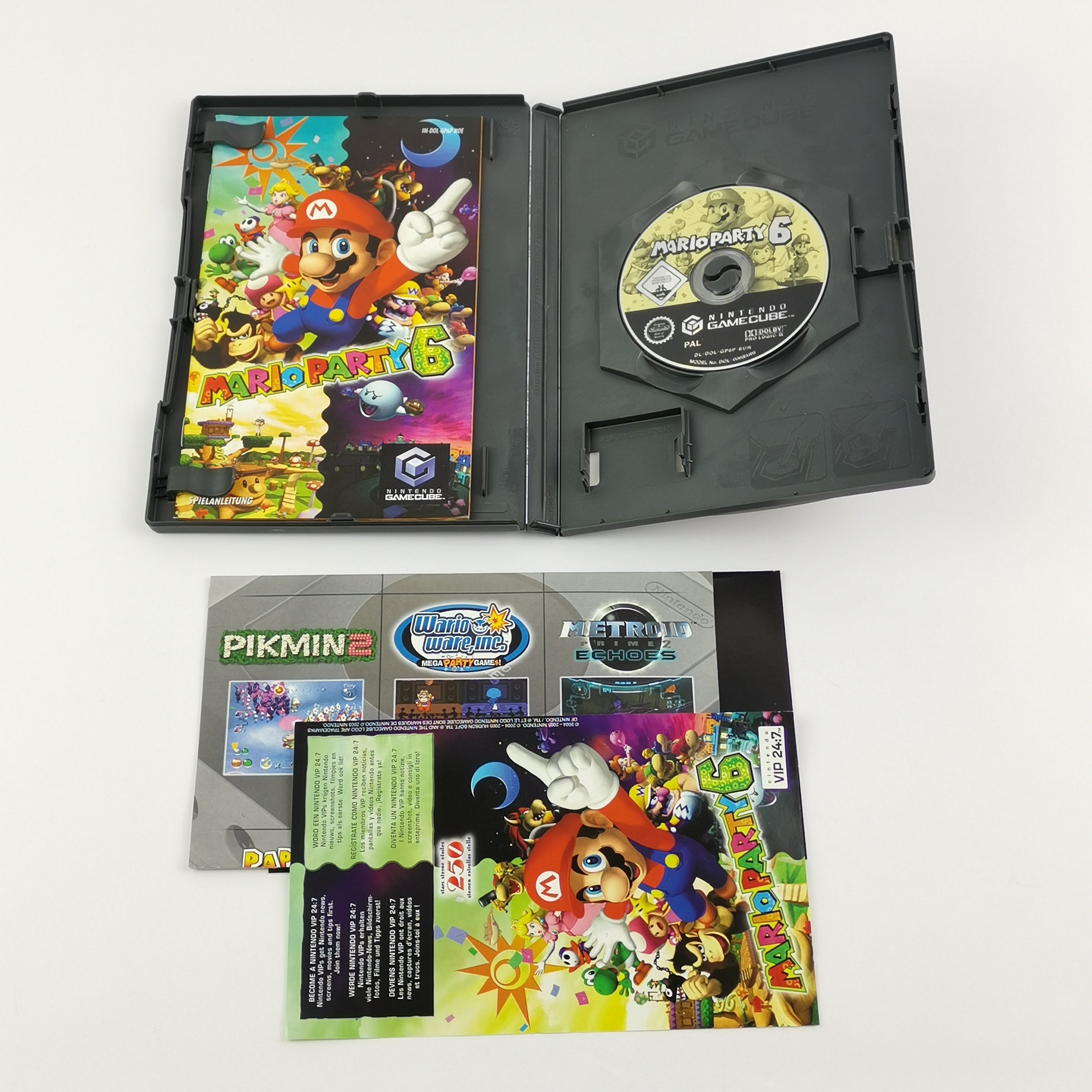 Nintendo Gamecube Spiel – Mario Party 6 OVP Anleitung VIP