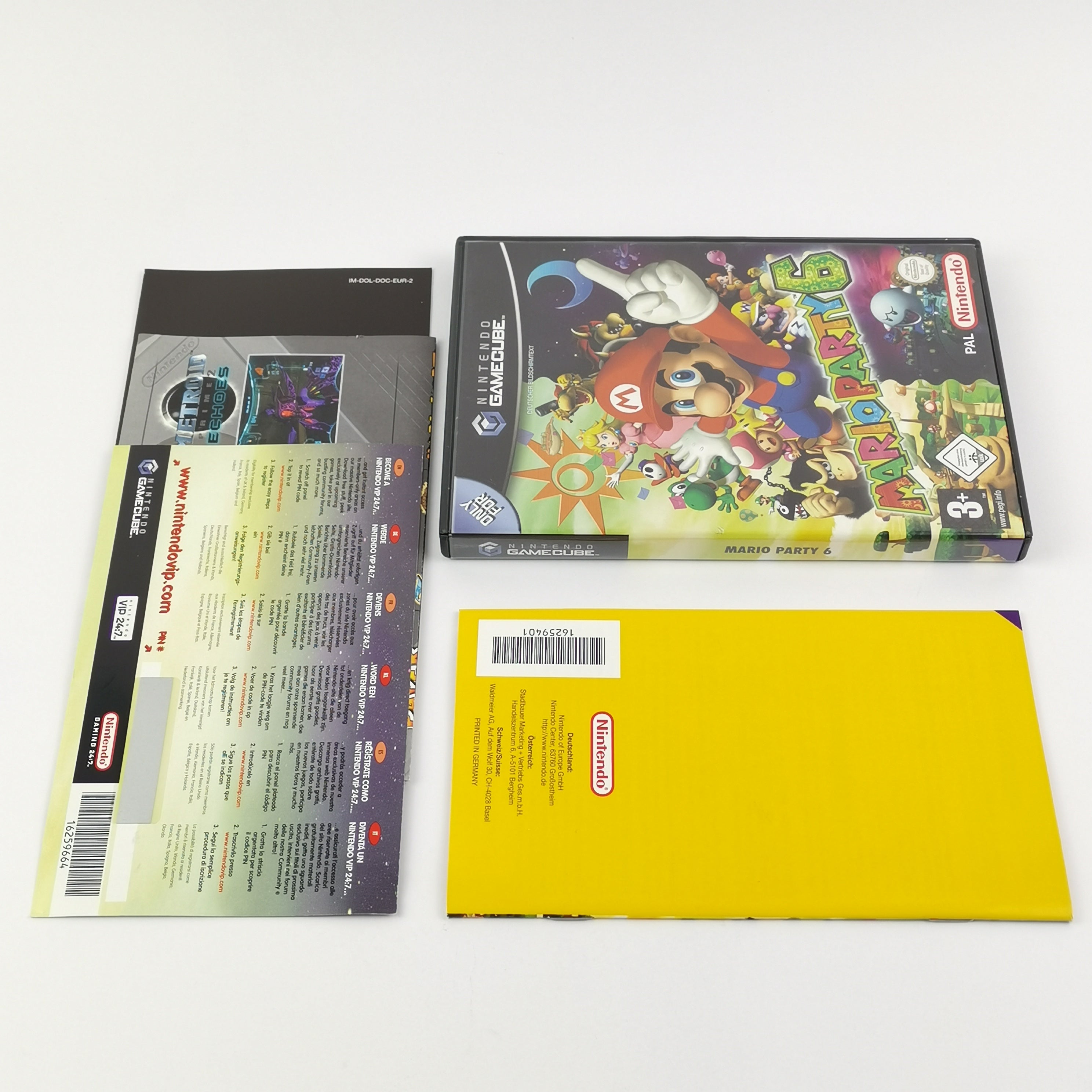 Nintendo Gamecube Spiel – Mario Party 6 OVP Anleitung VIP