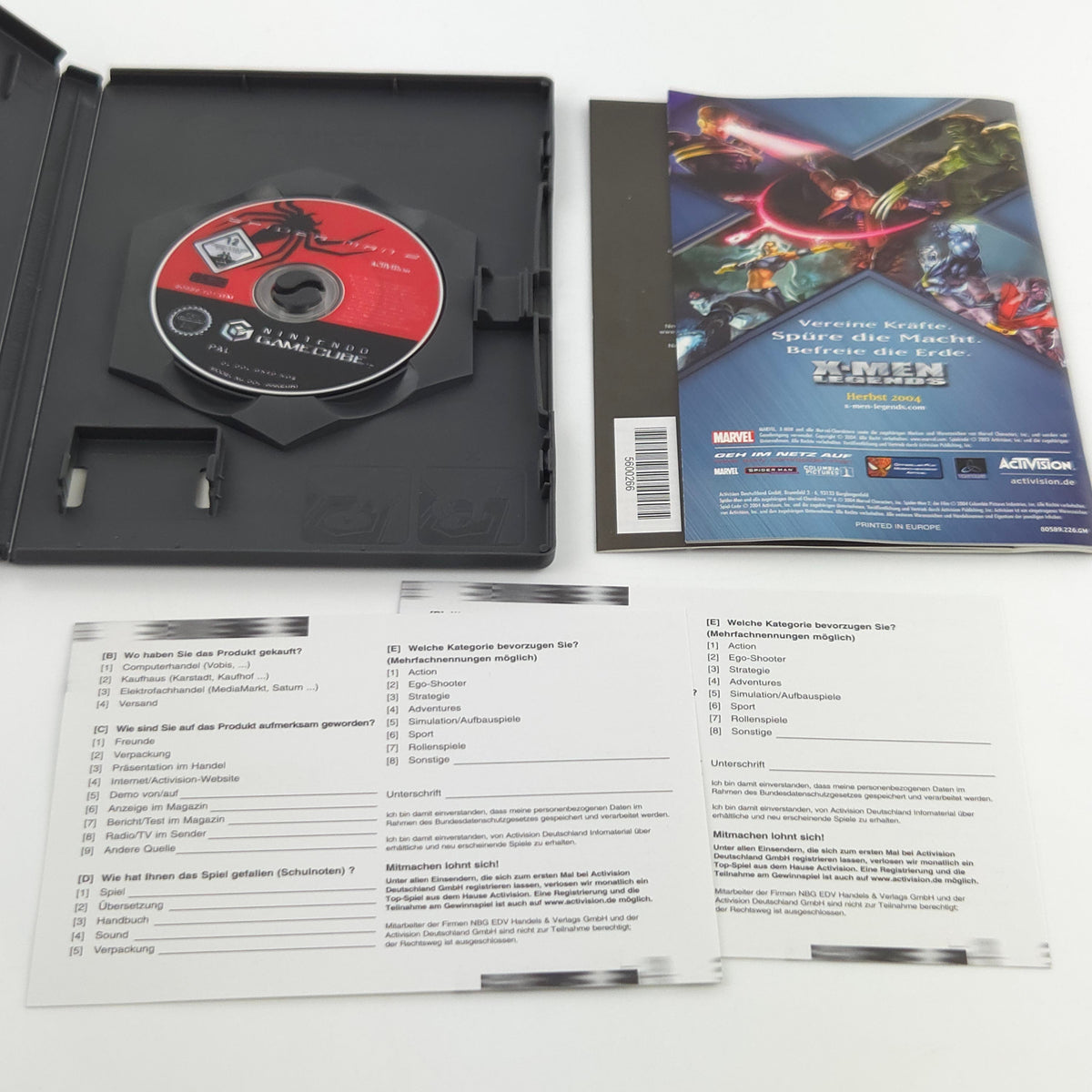 Nintendo Gamecube Spiel Spider Man 2 OVP CD DE