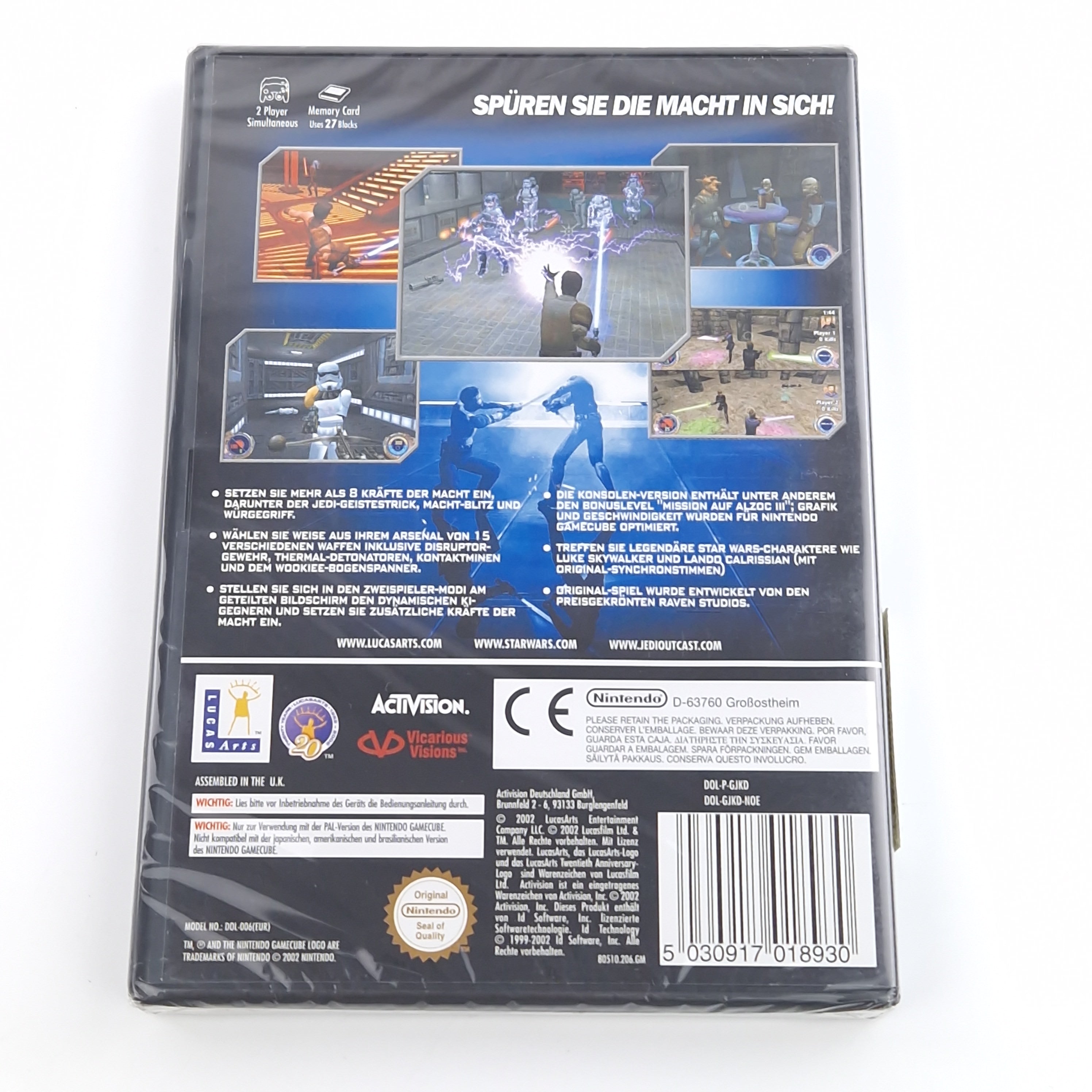 Nintendo Gamecube Spiel – Star Wars Jedi Outcast Neu PAL