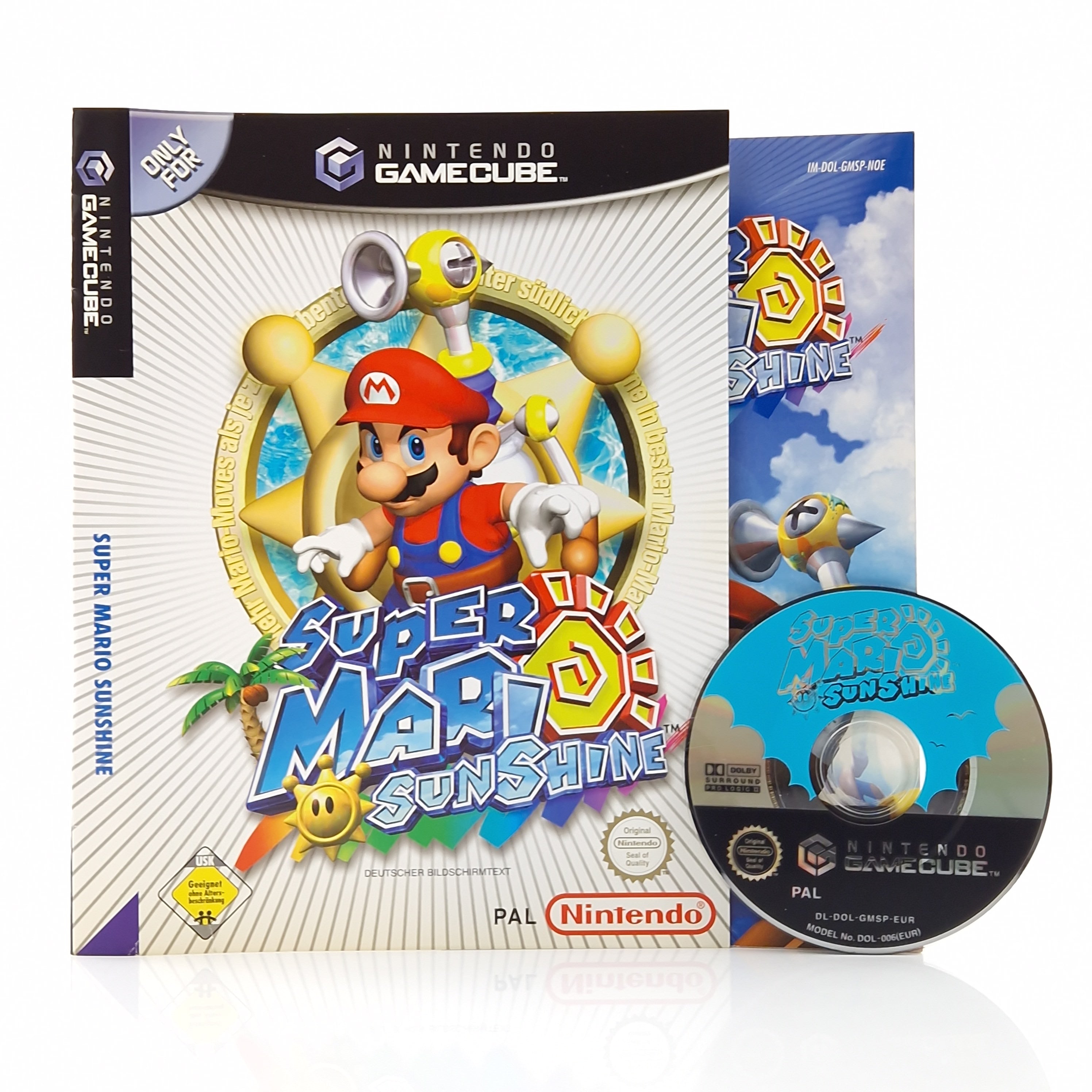 Nintendo Gamecube Spiel – Super Mario Sunshine CD Anleitung