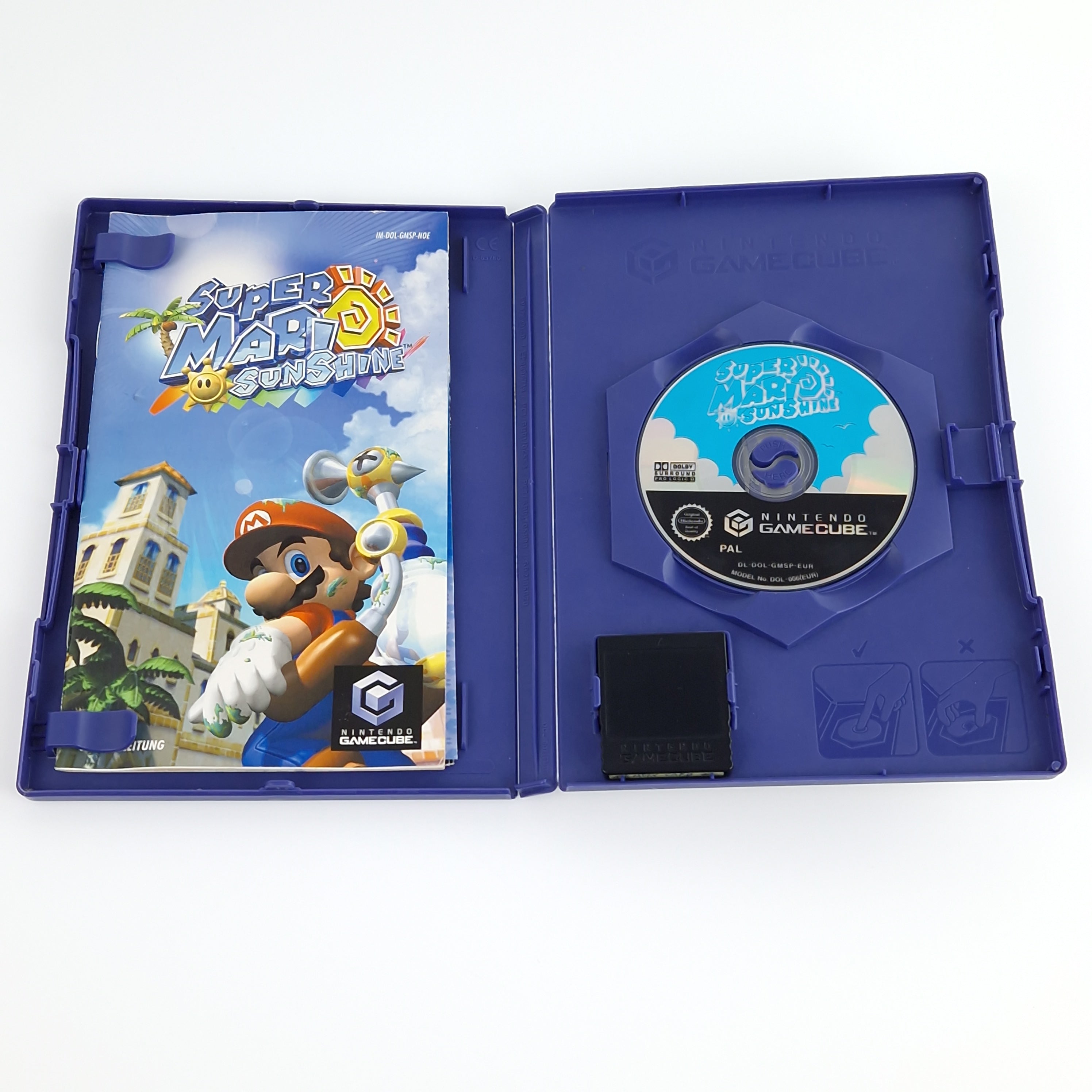 Nintendo Gamecube Spiel – Super Mario Sunshine + Memory Card