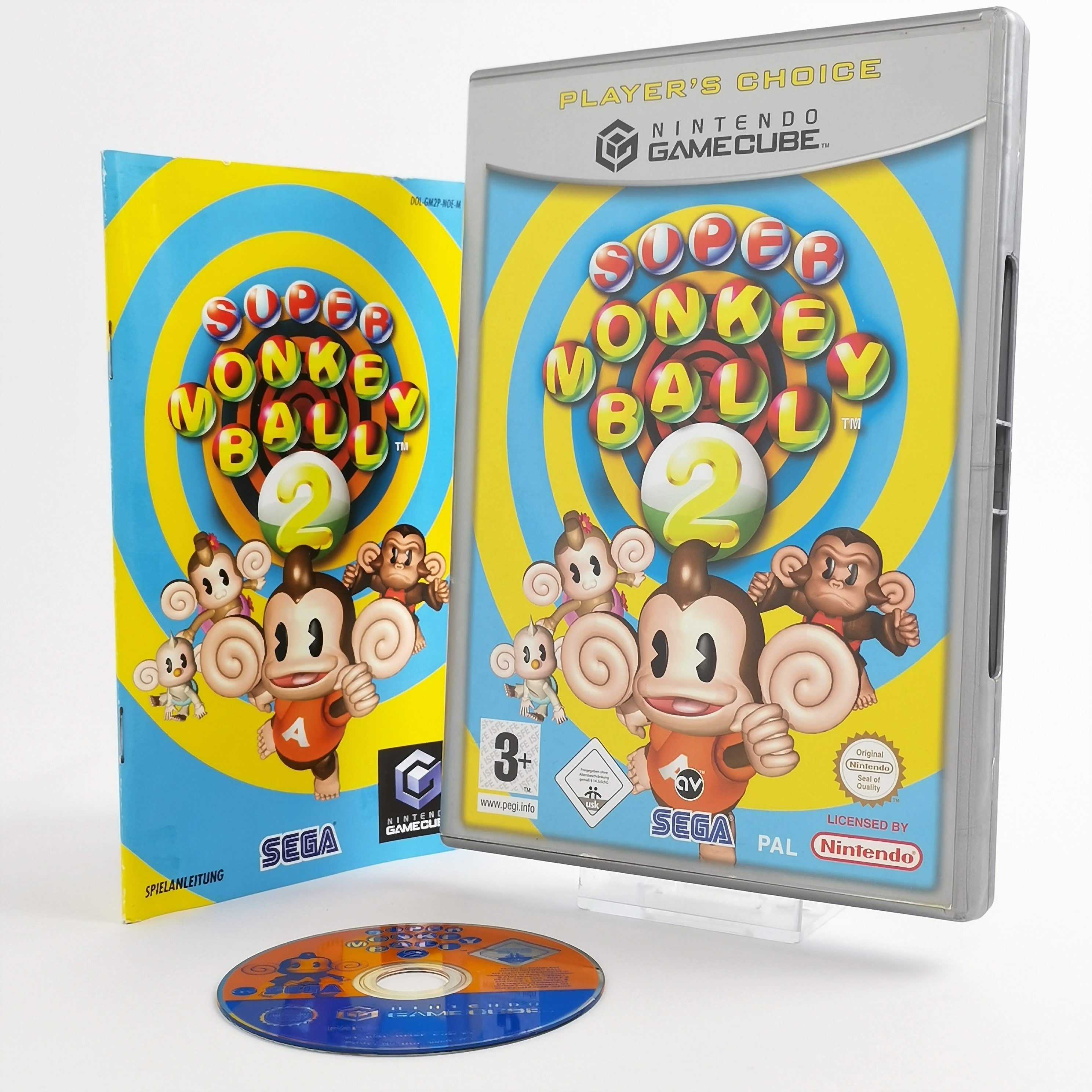 Nintendo Gamecube Spiel – Super Monkey Ball 2 Players Choice