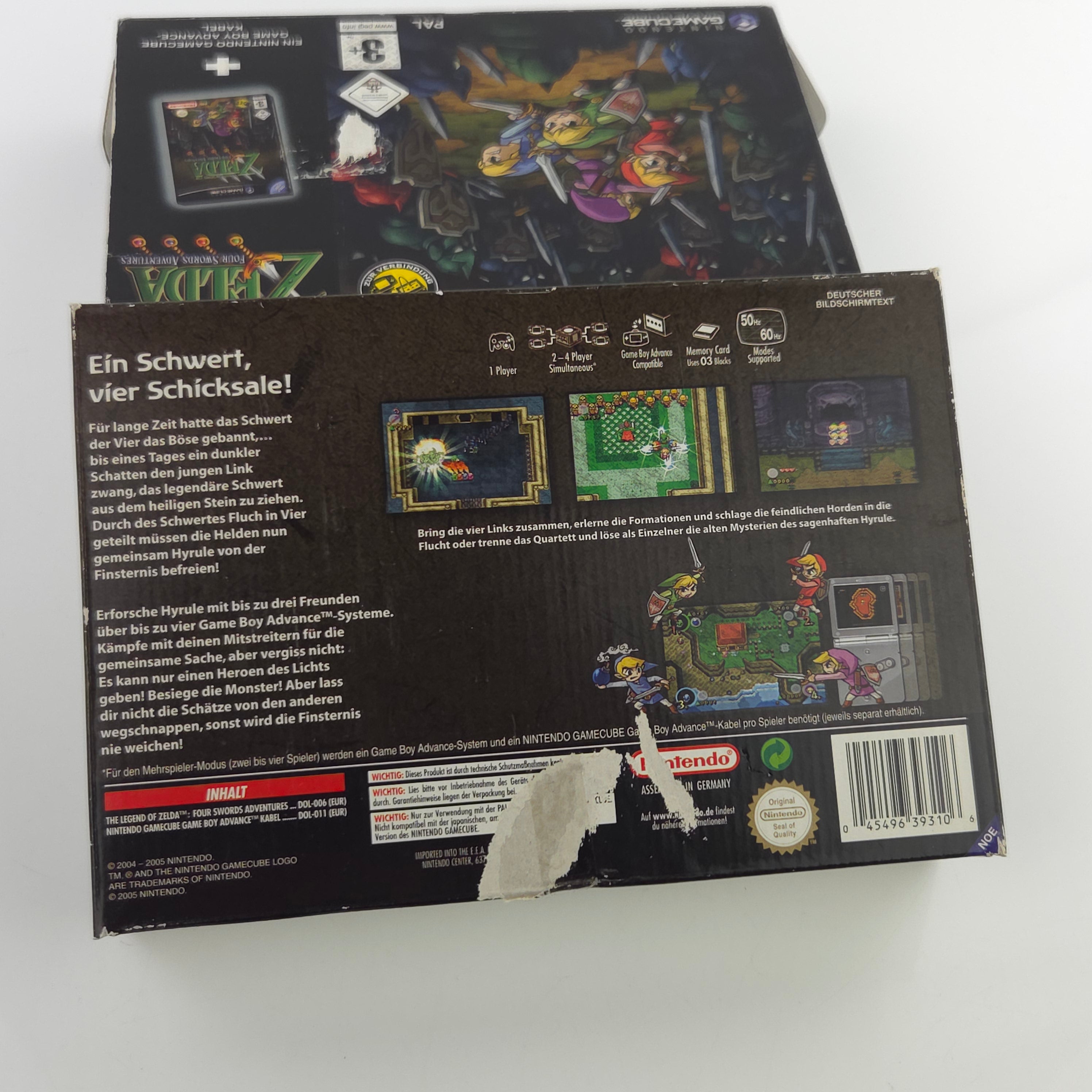 Nintendo Gamecube Spiel – Zelda Four Swords Adventures OVP PAL