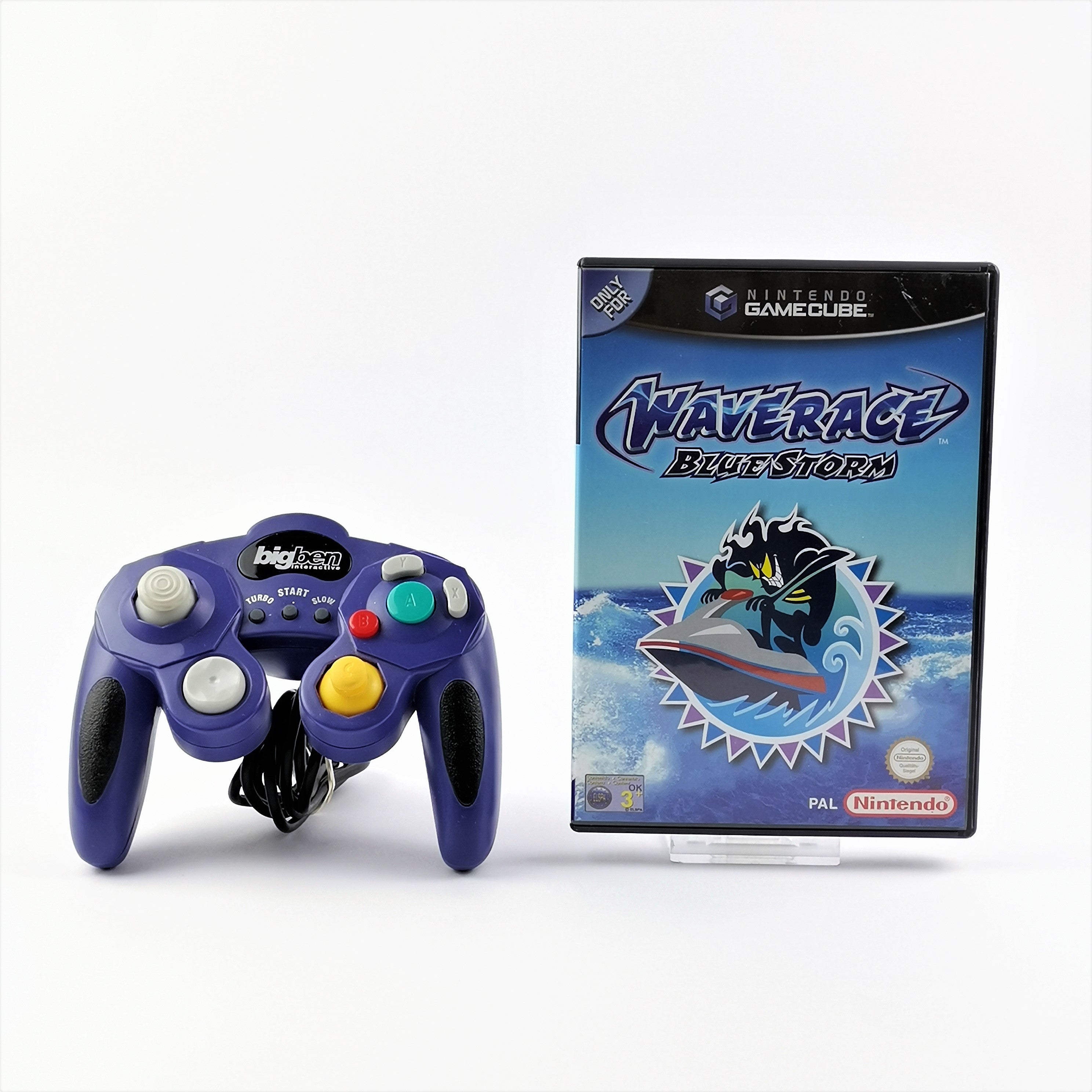 Nintendo Gamecube Spiel – Wave Race Blue Storm PAL + Gamepad