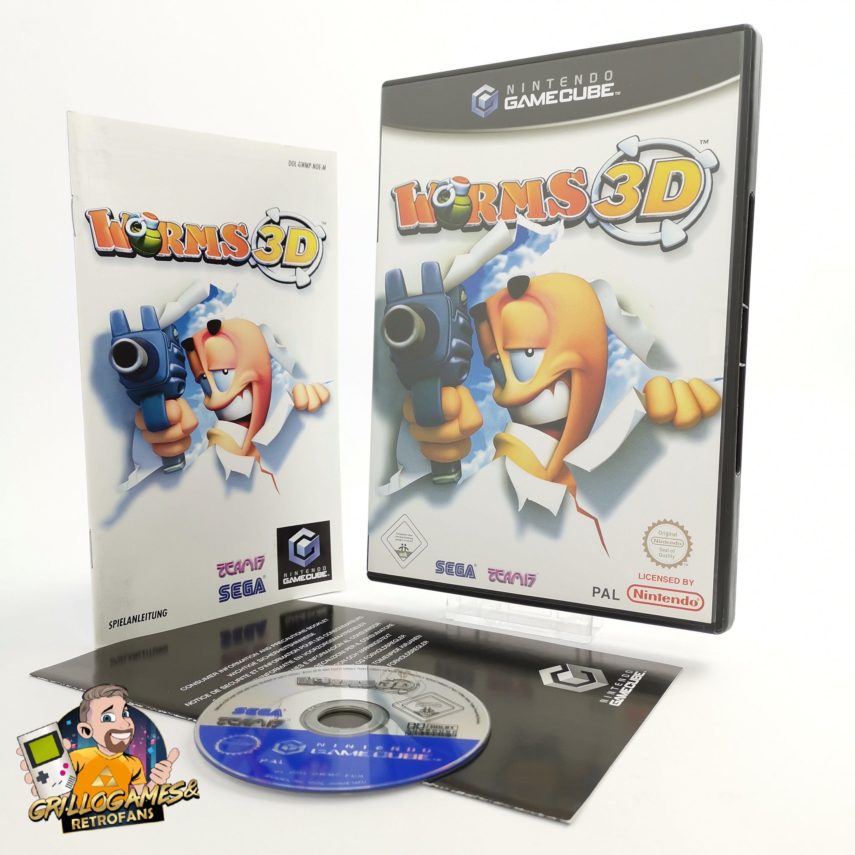 Nintendo Gamecube Spiel – Worms 3D DE Erstauflage OVP