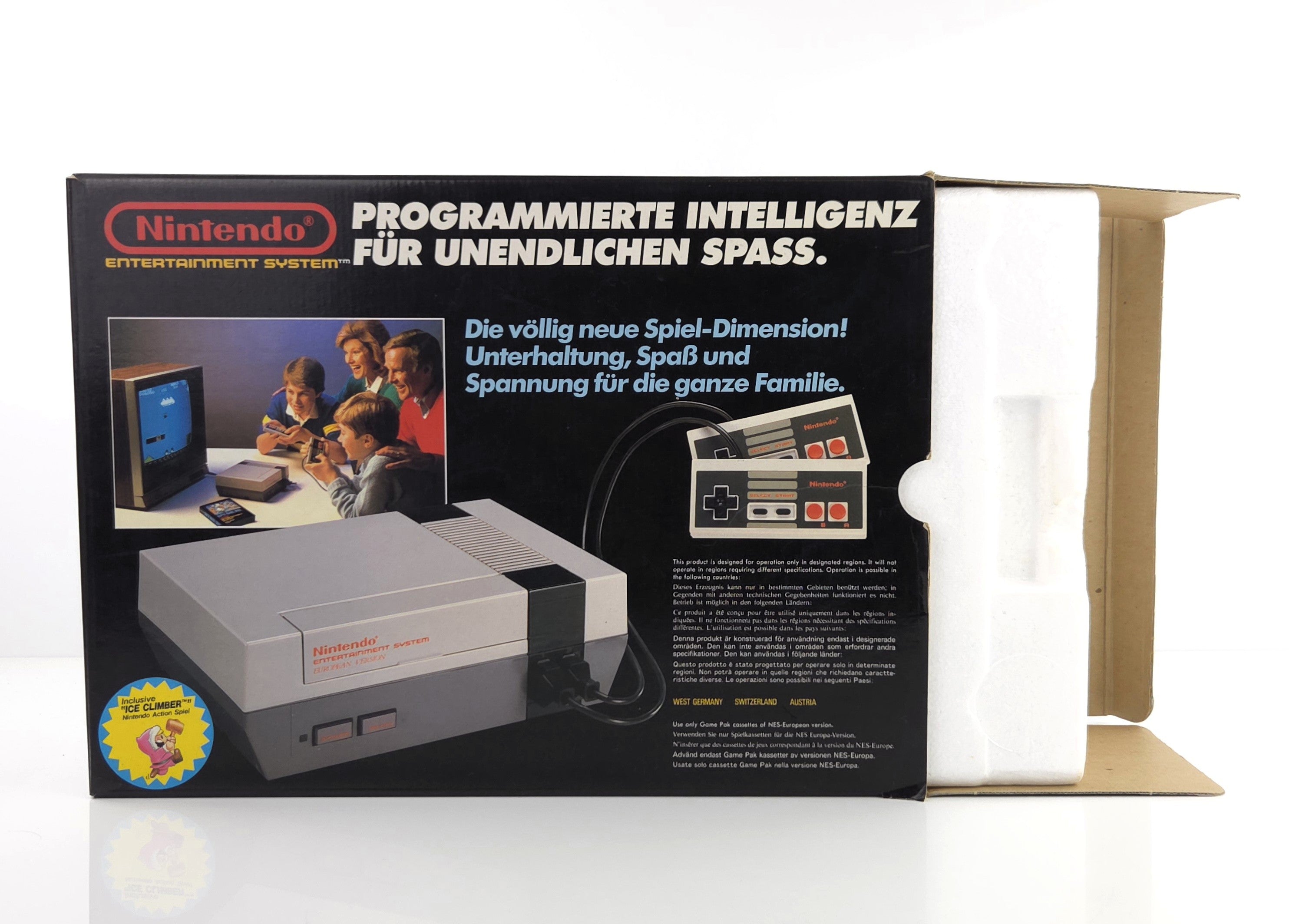 NES Konsole Ice Climber Bundle Set OVP deutsche Erstausgabe