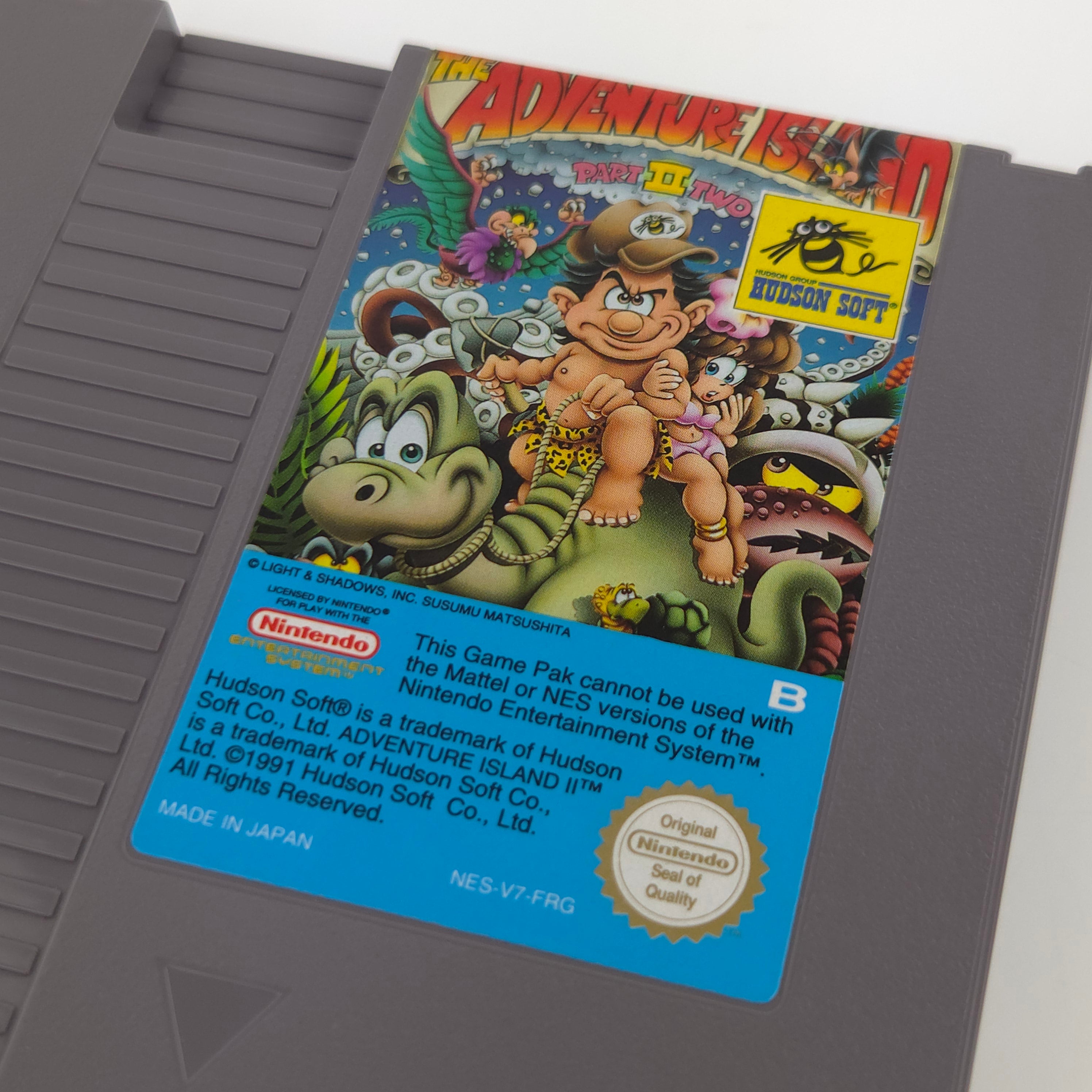 Nintendo NES Spiel Adventure Island II Modul Schuber PAL-B