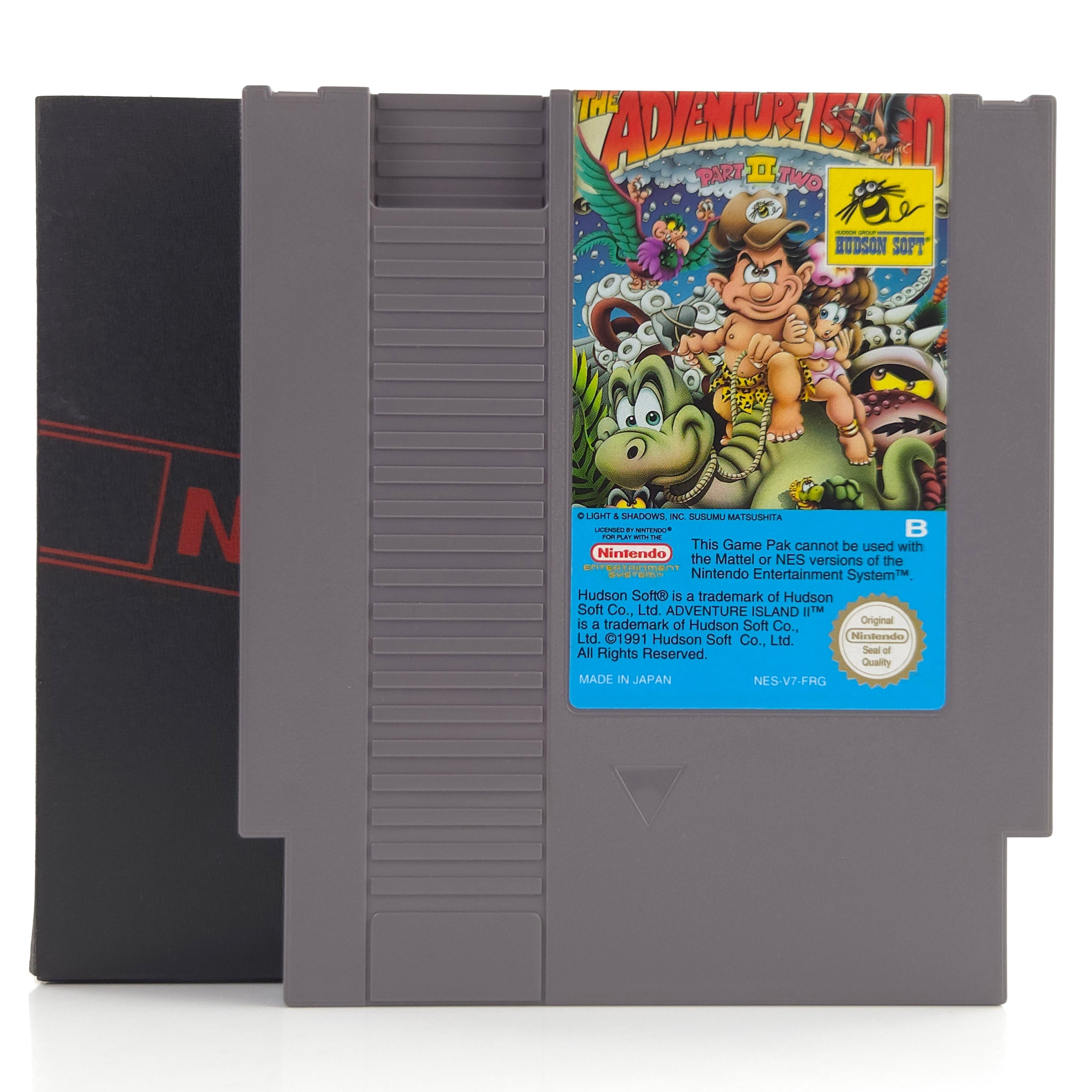 Nintendo NES Spiel Adventure Island II Modul Schuber PAL-B