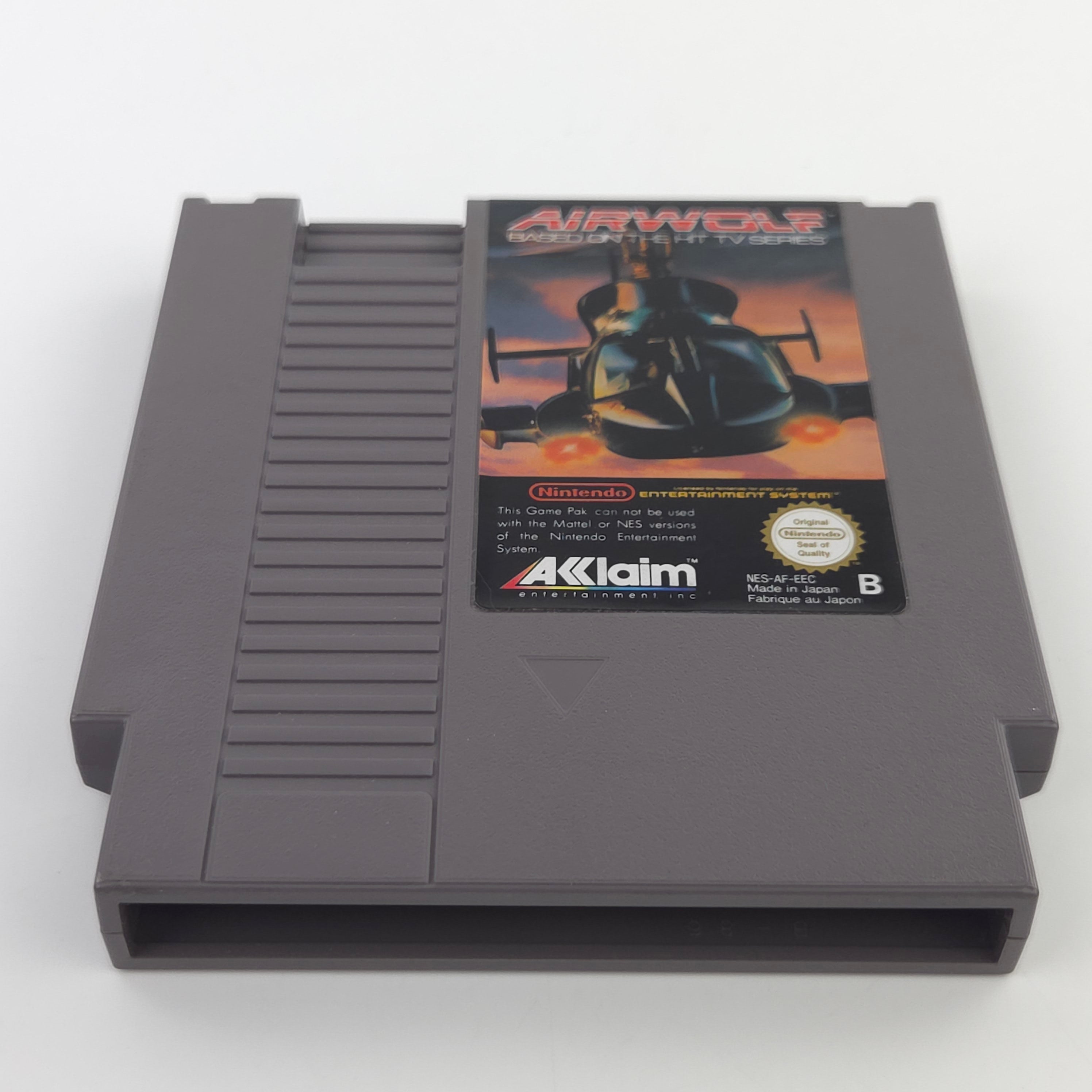 Nintendo NES Spiel Airwolf Modul Schutzhülle PAL-B EEC