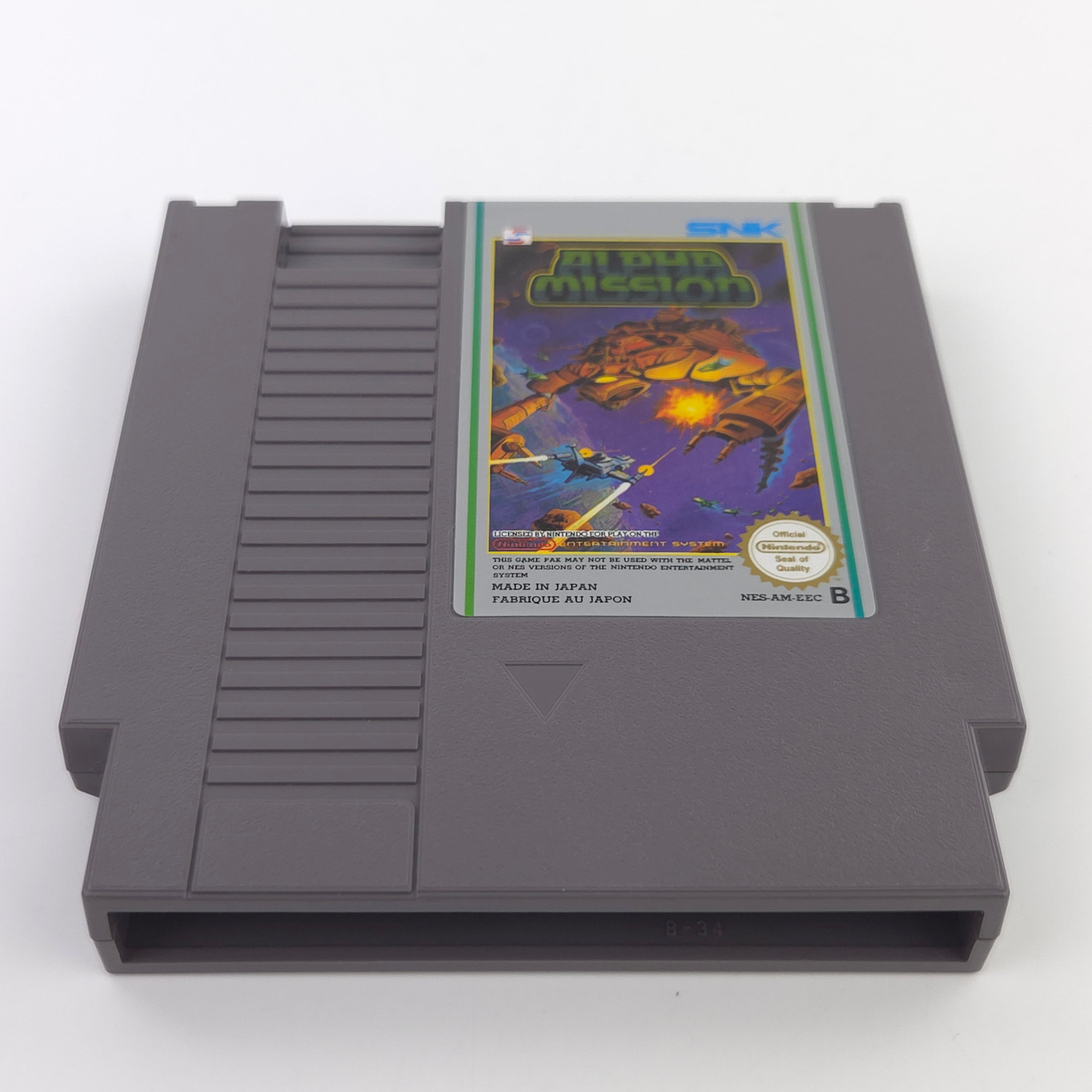 Nintendo NES Spiel Alpha Mission SNK Modul Schutzhülle