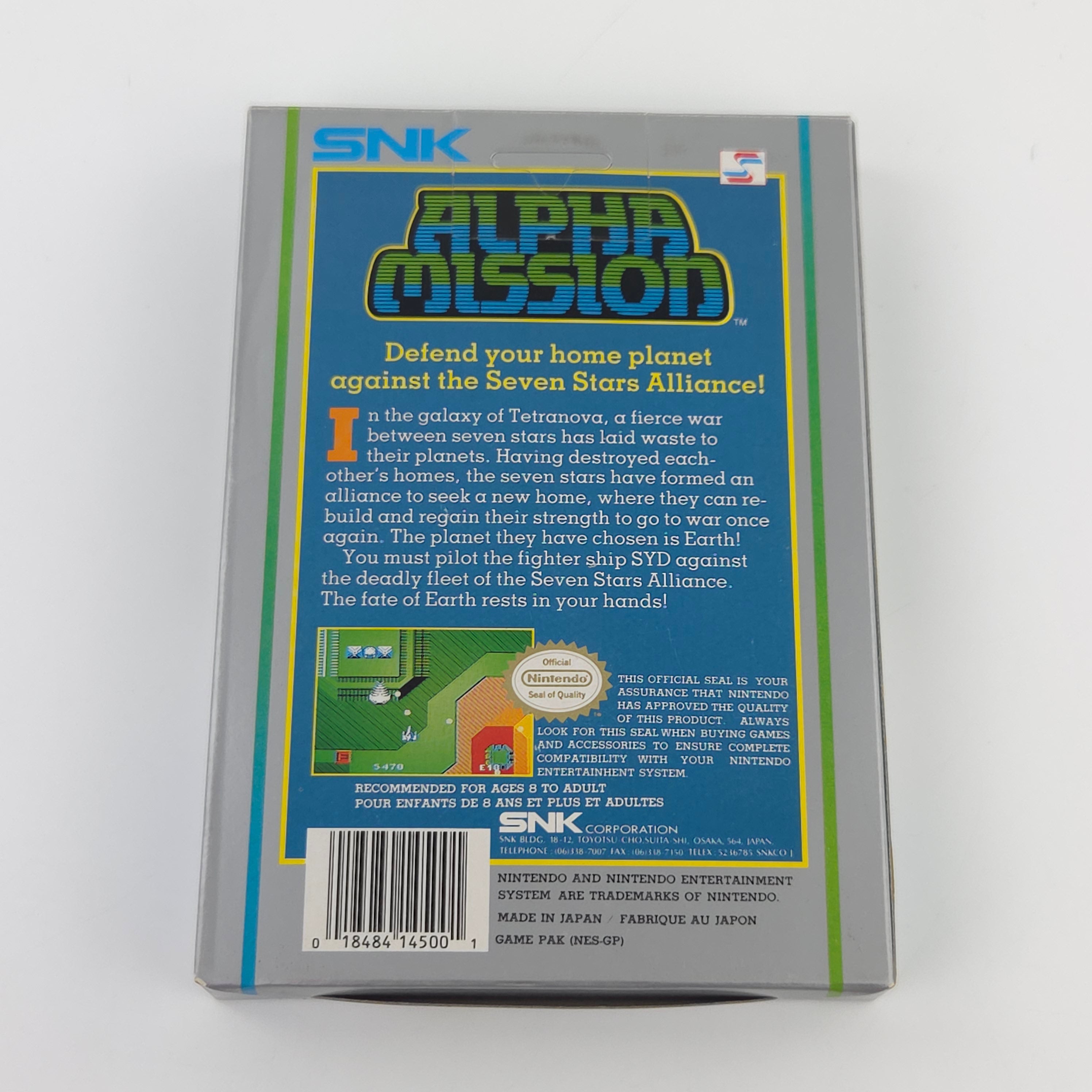 Nintendo NES Spiel – Alpha Mission (OVP CIB PAL)