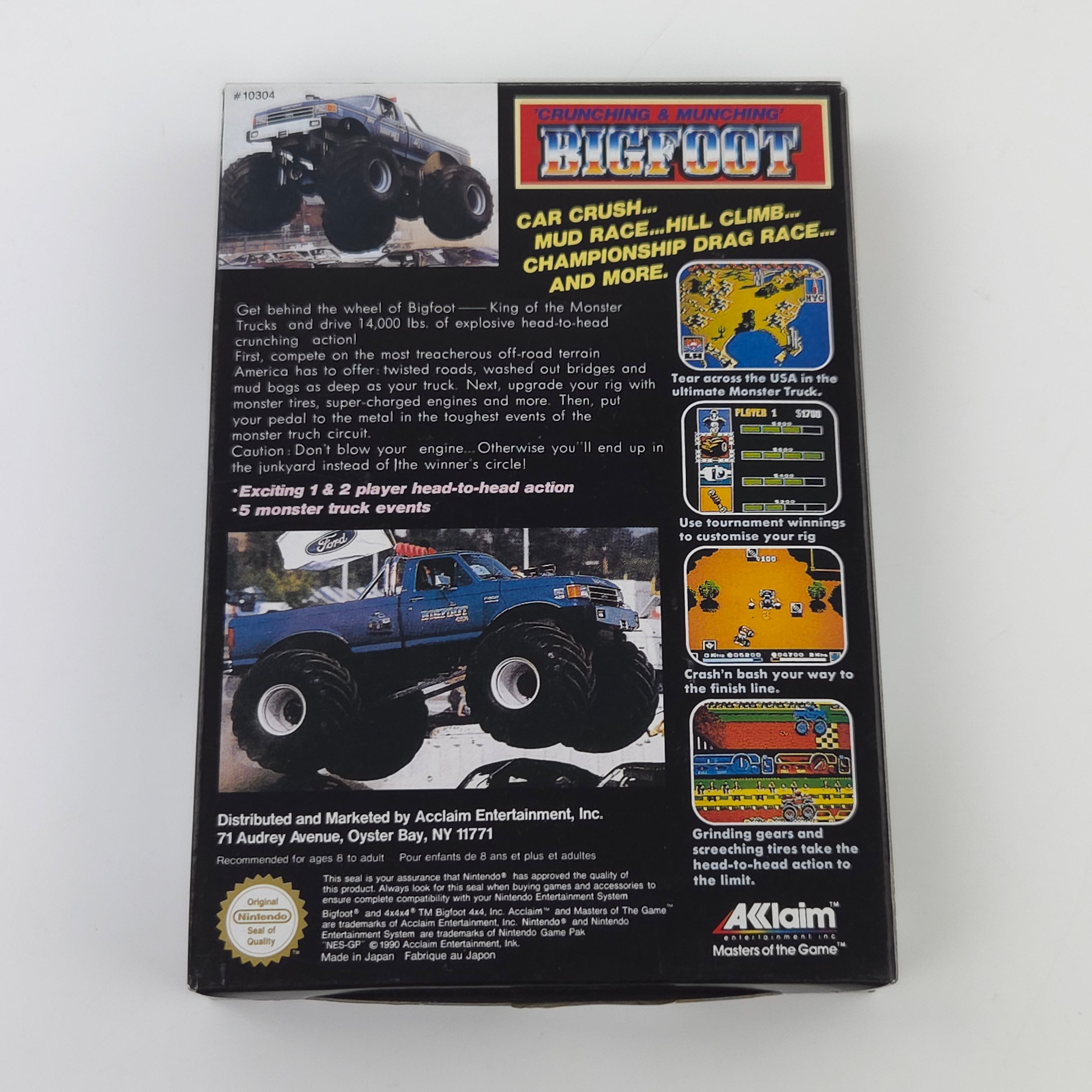 Nintendo NES Spiel – Bigfoot (OVP CIB PAL-B)