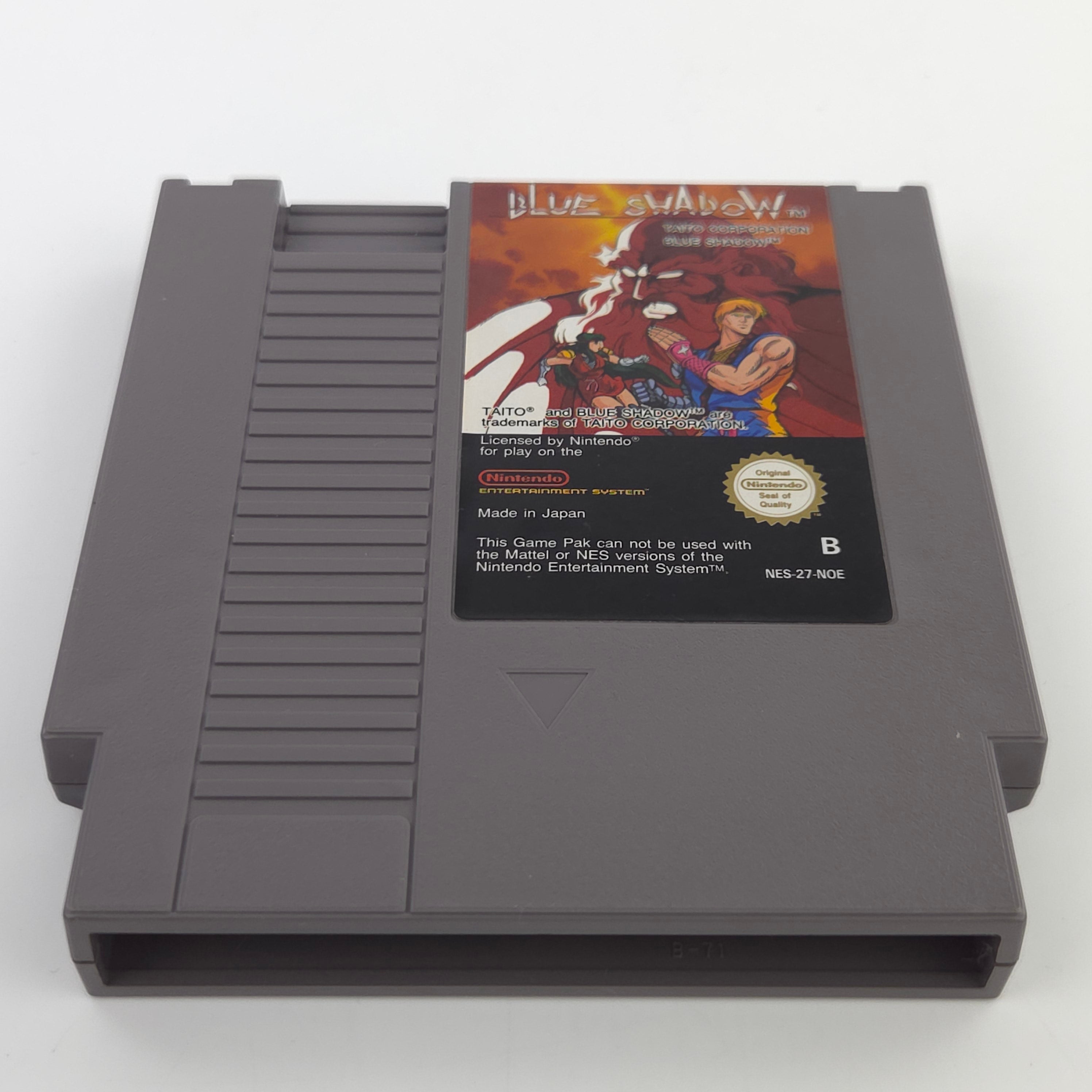 Nintendo NES Spiel Blue Shadow Modul Schutzhülle PAL B