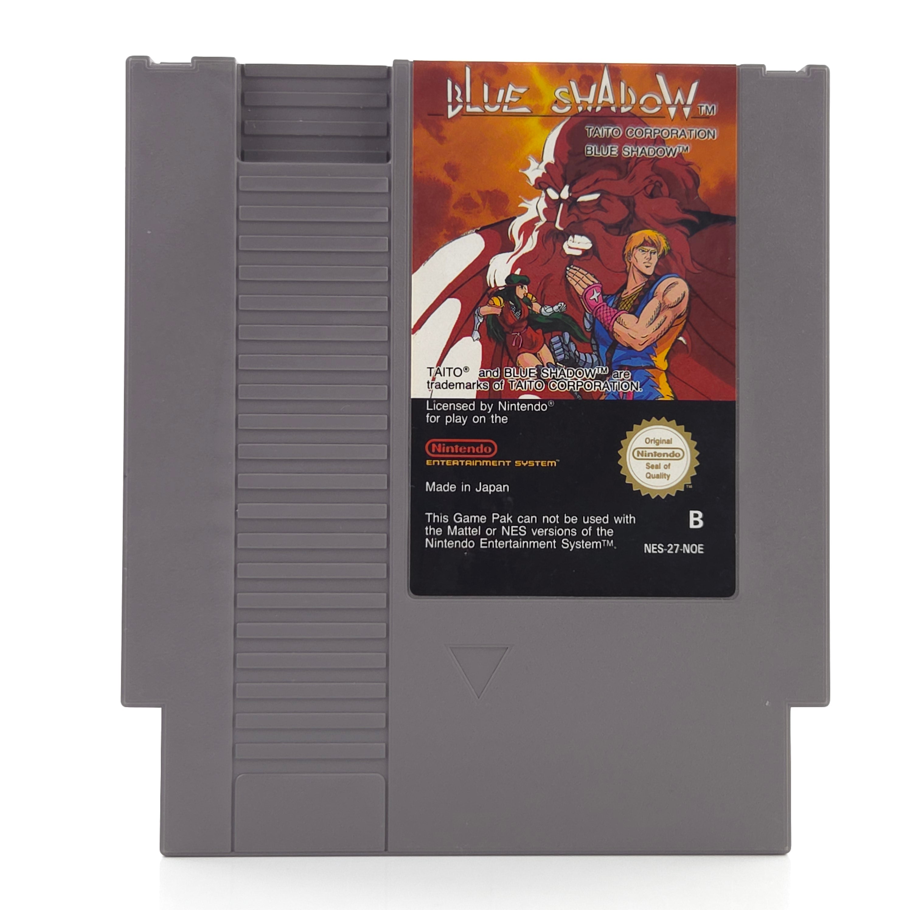 Nintendo NES Spiel Blue Shadow Modul Schutzhülle PAL B