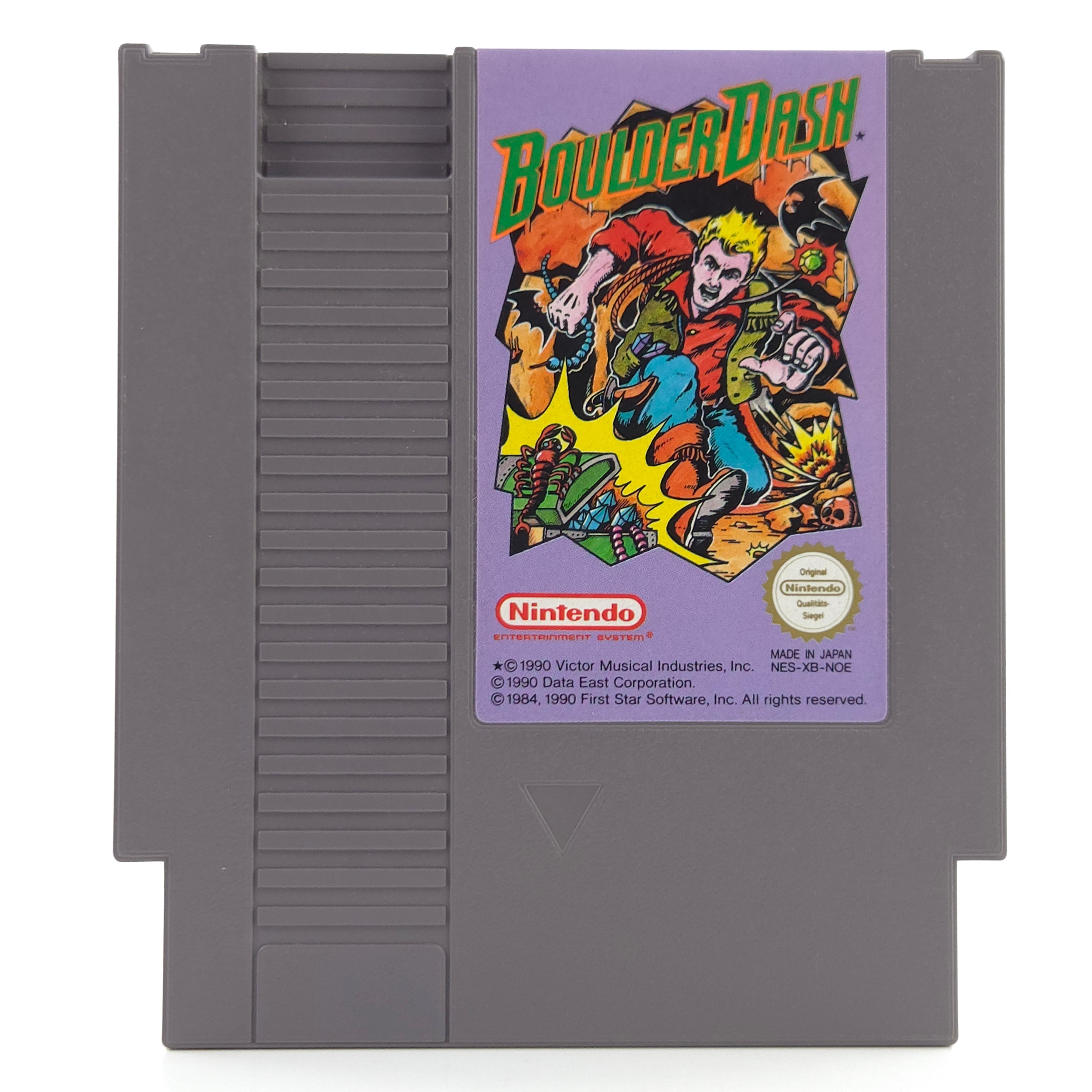 Nintendo NES Spiel Boulder Dash Modul Schutzhülle PAL