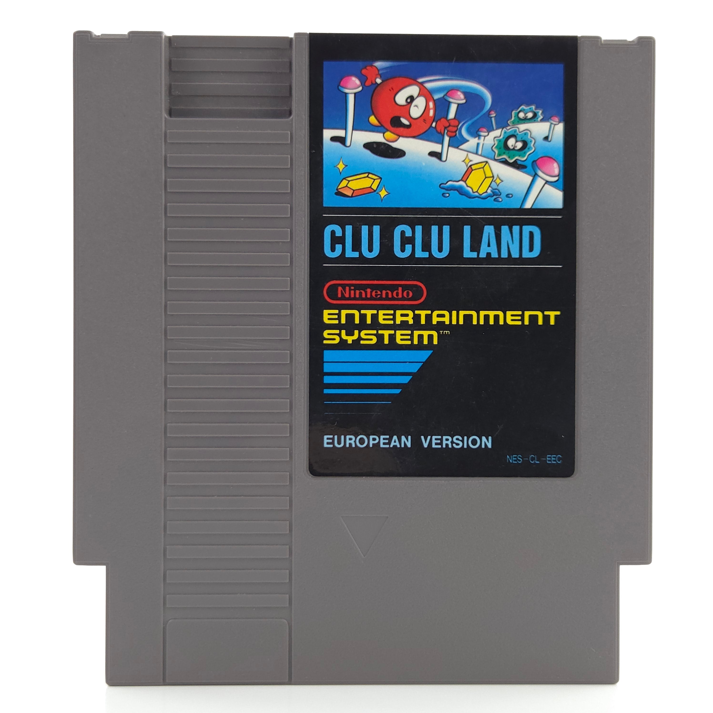 Nintendo NES Spiel Clu Clu Land Modul Schutzhülle EEC