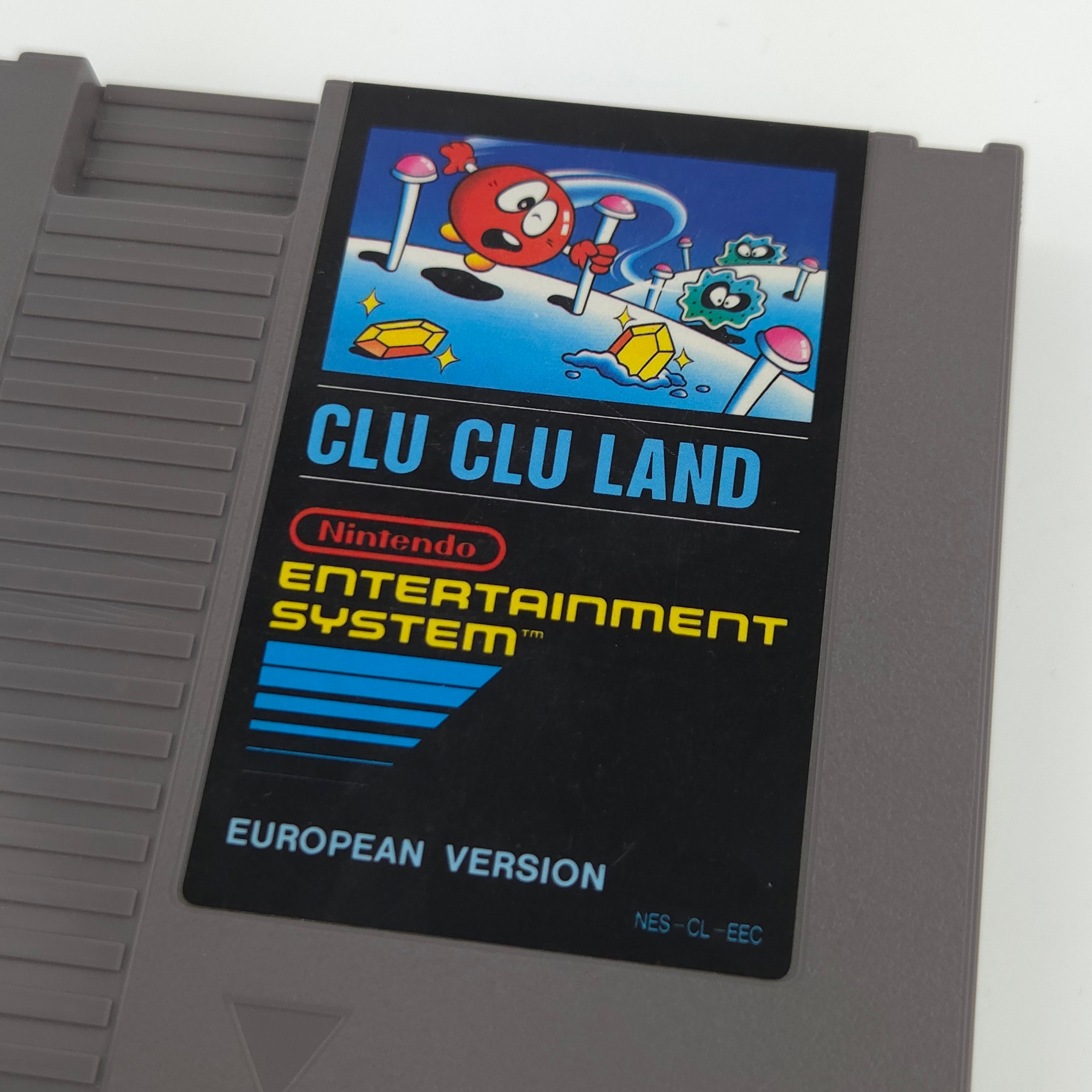 Nintendo NES Spiel Clu Clu Land Modul Schutzhülle EEC