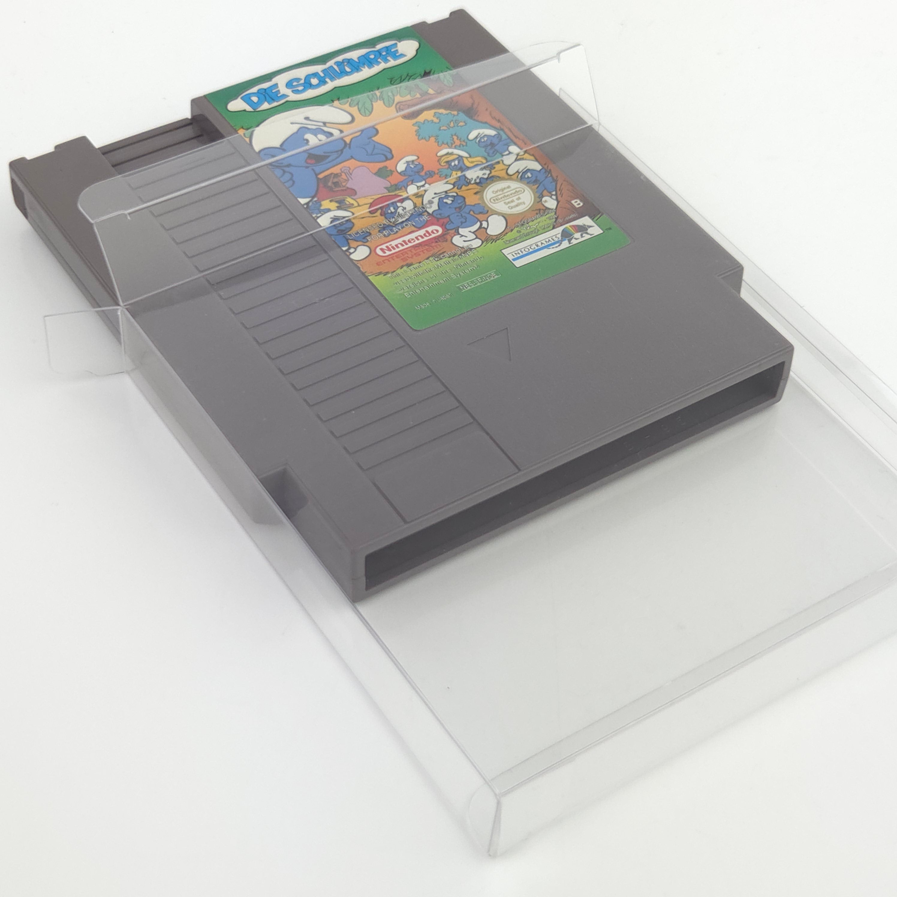Nintendo NES Spiel Die Schlümpfe Modul Schutzhülle NOE