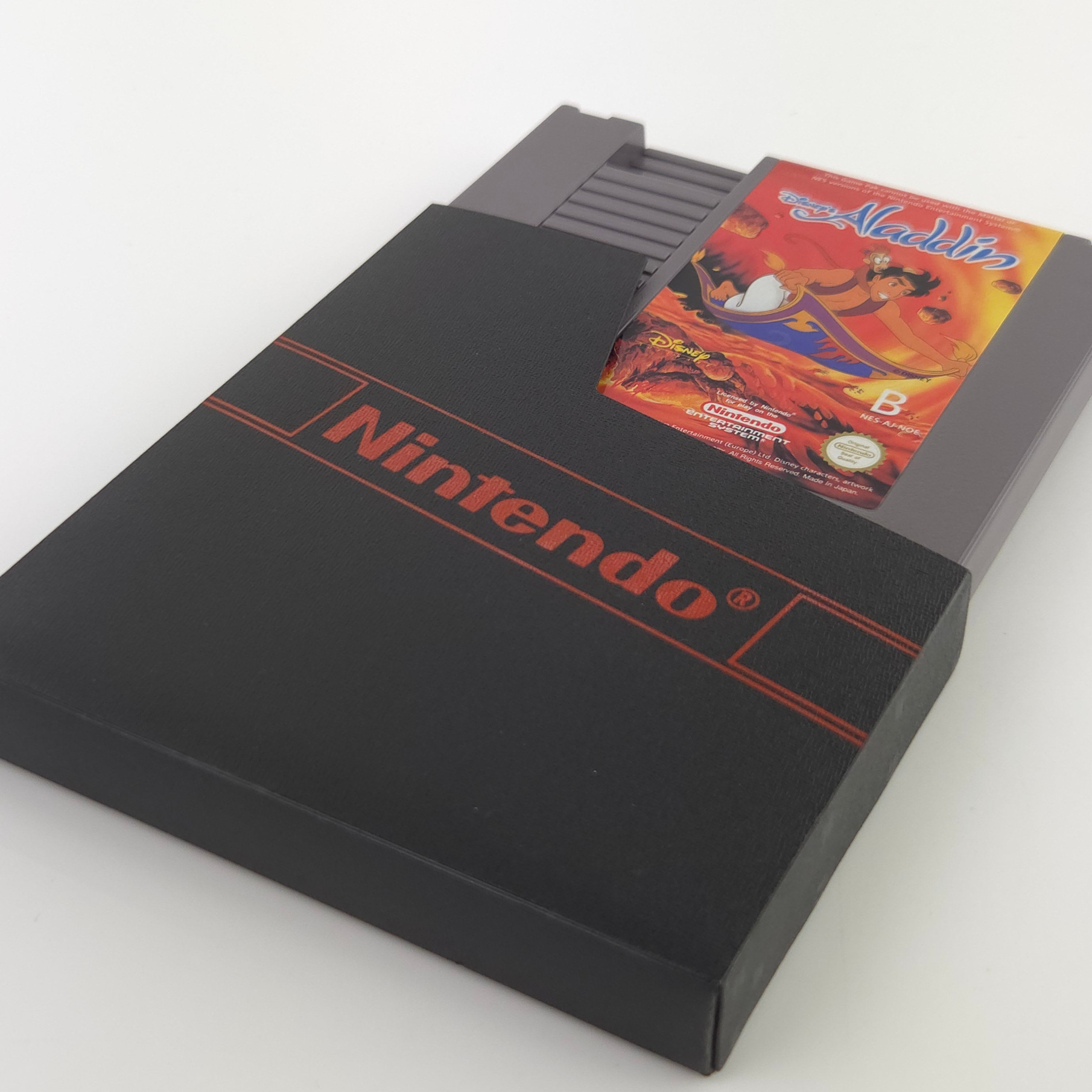 Nintendo NES Spiel Disneys Aladdin Modul Schuber PAL NOE