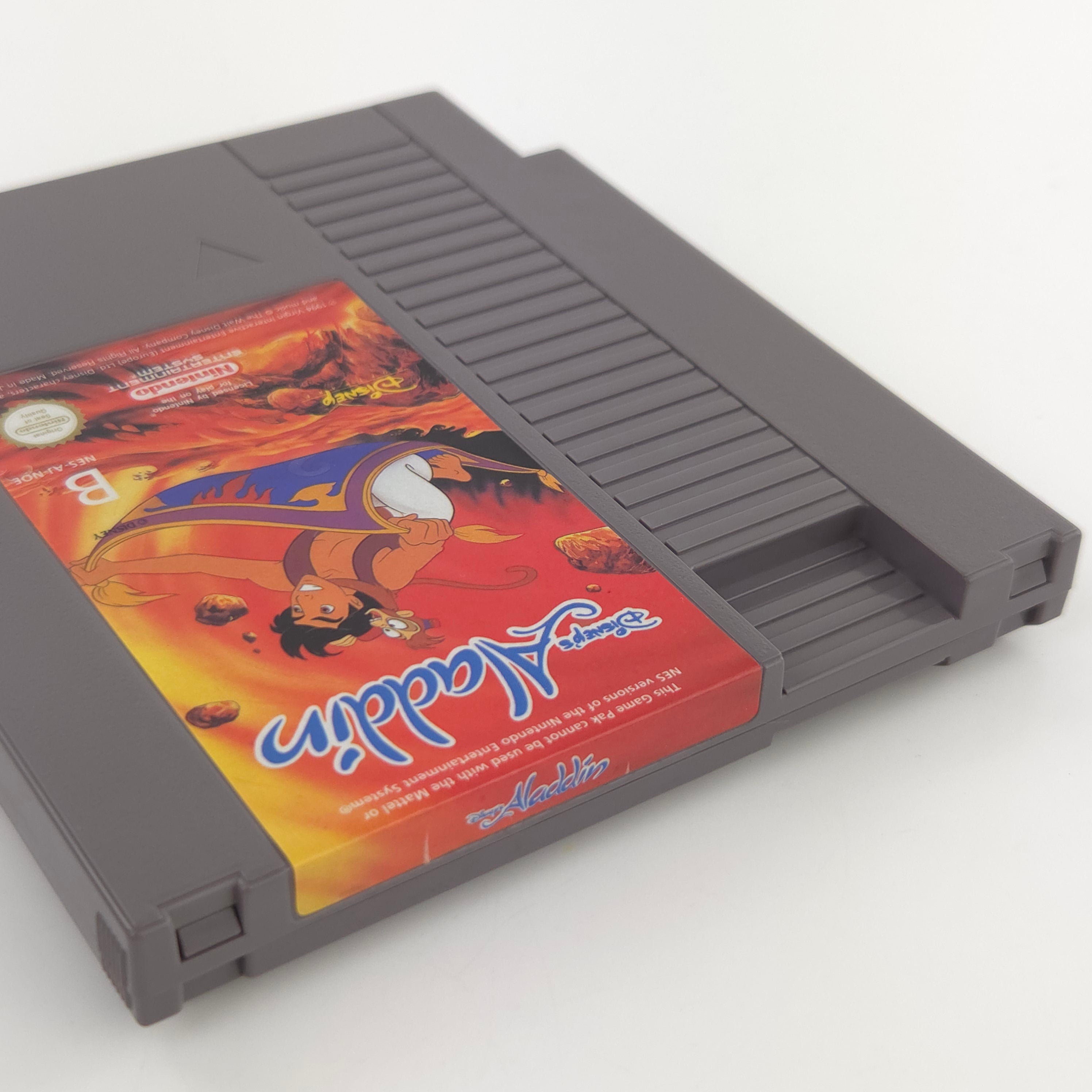 Nintendo NES Spiel Disneys Aladdin Modul Schuber PAL NOE