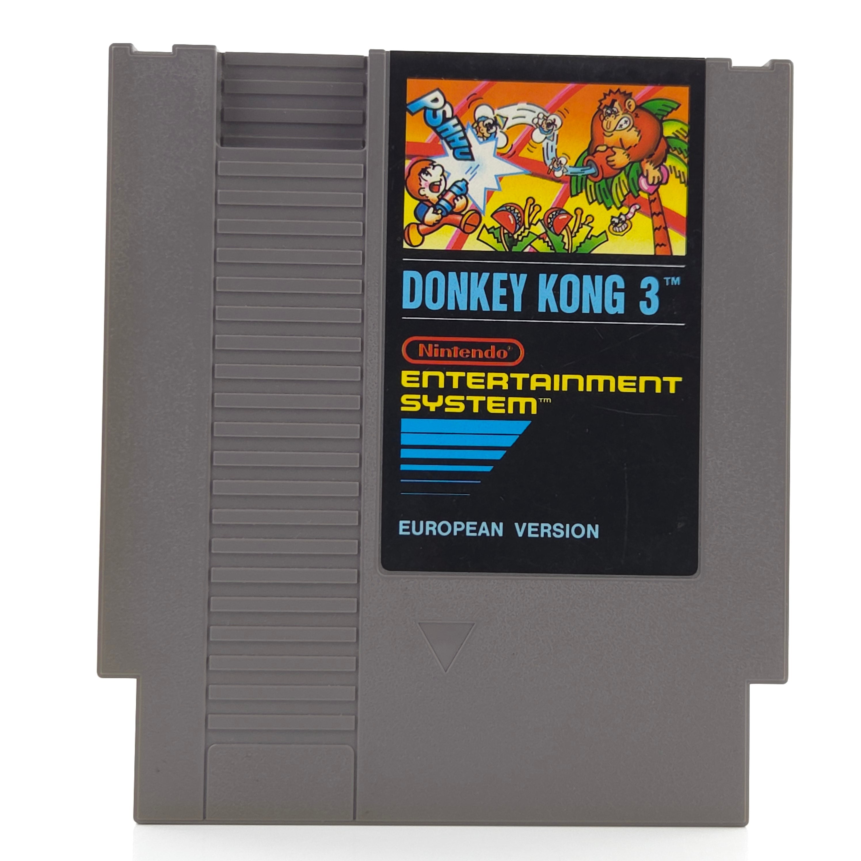 Nintendo NES Spiel Donkey Kong 3 Modul Schutzhülle PAL