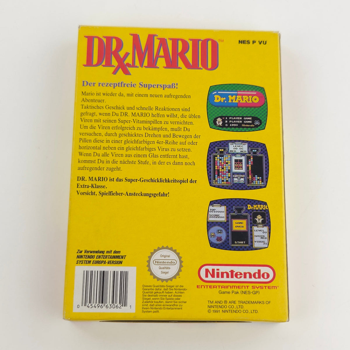 Nintendo NES Spiel Dr Mario Komplett OVP