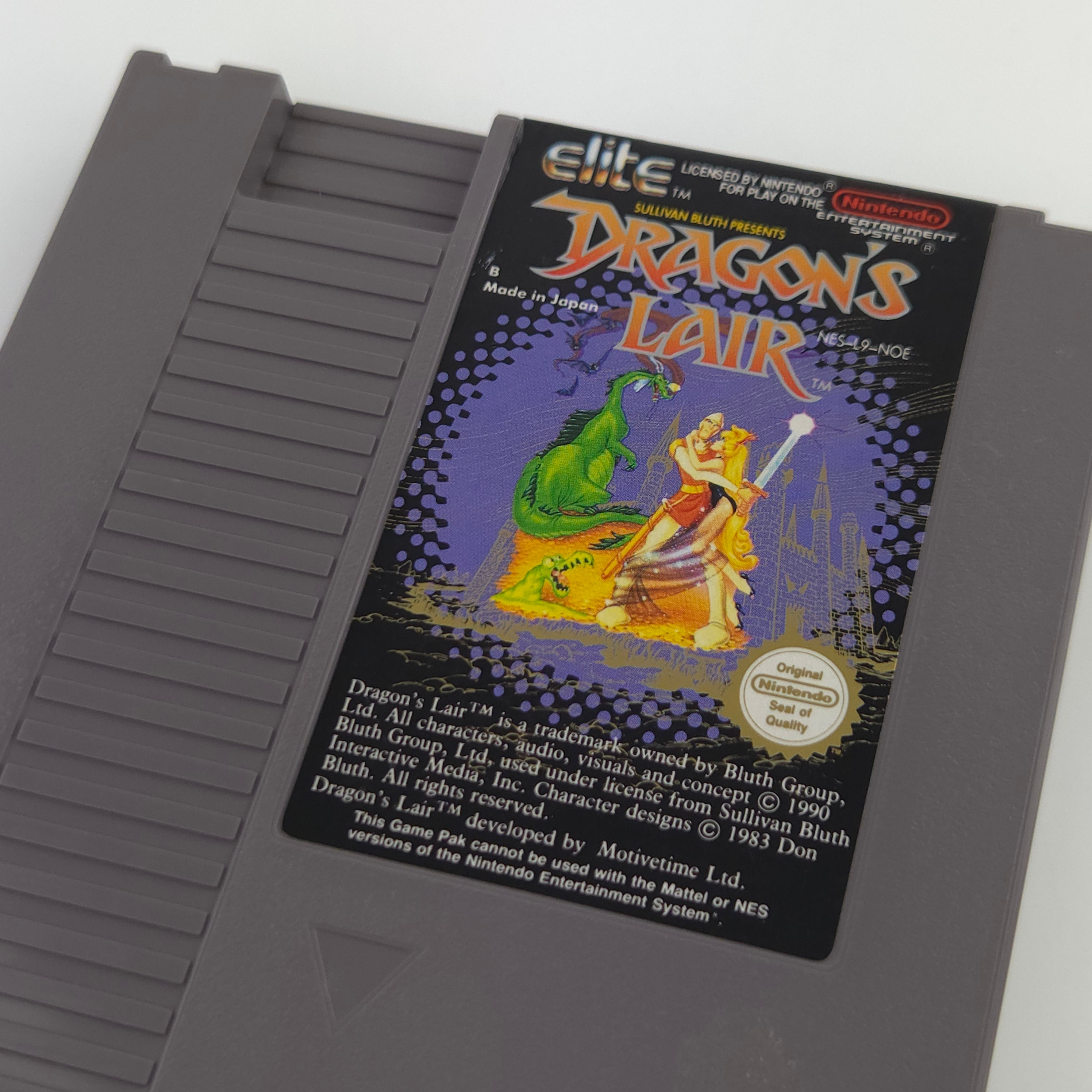 Nintendo NES Spiel Dragons Lair Modul Schutzhülle NOE