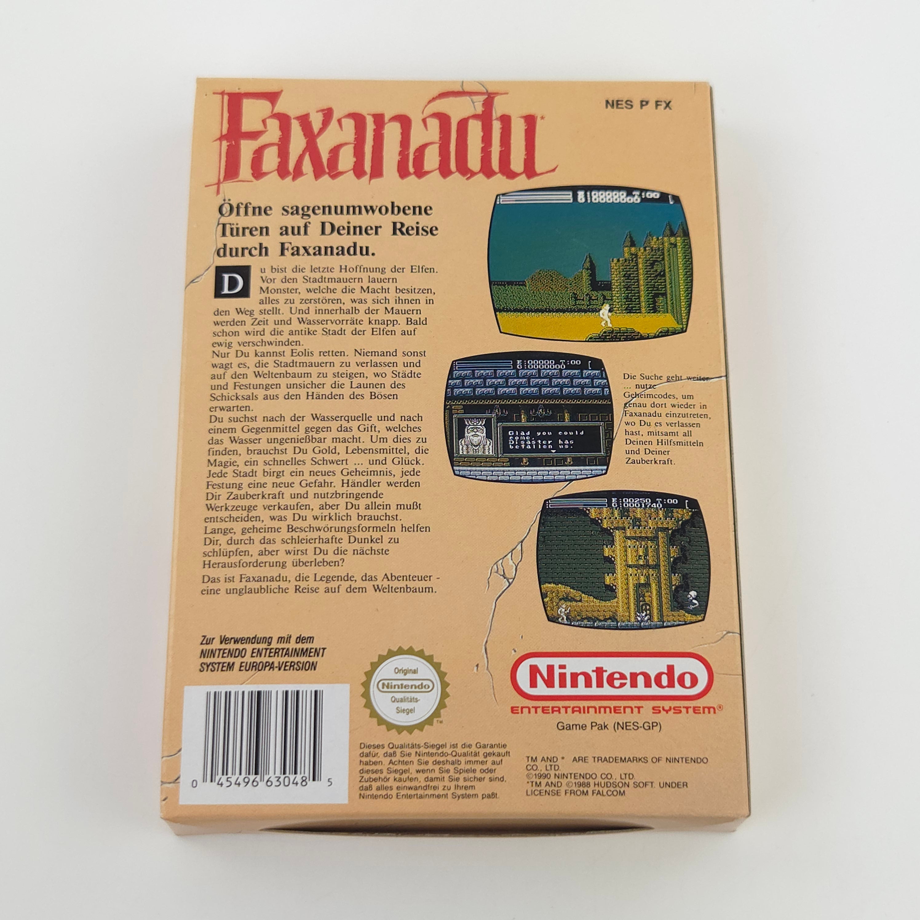 Nintendo NES Spiel – Faxanadu (OVP CIB PAL-B)