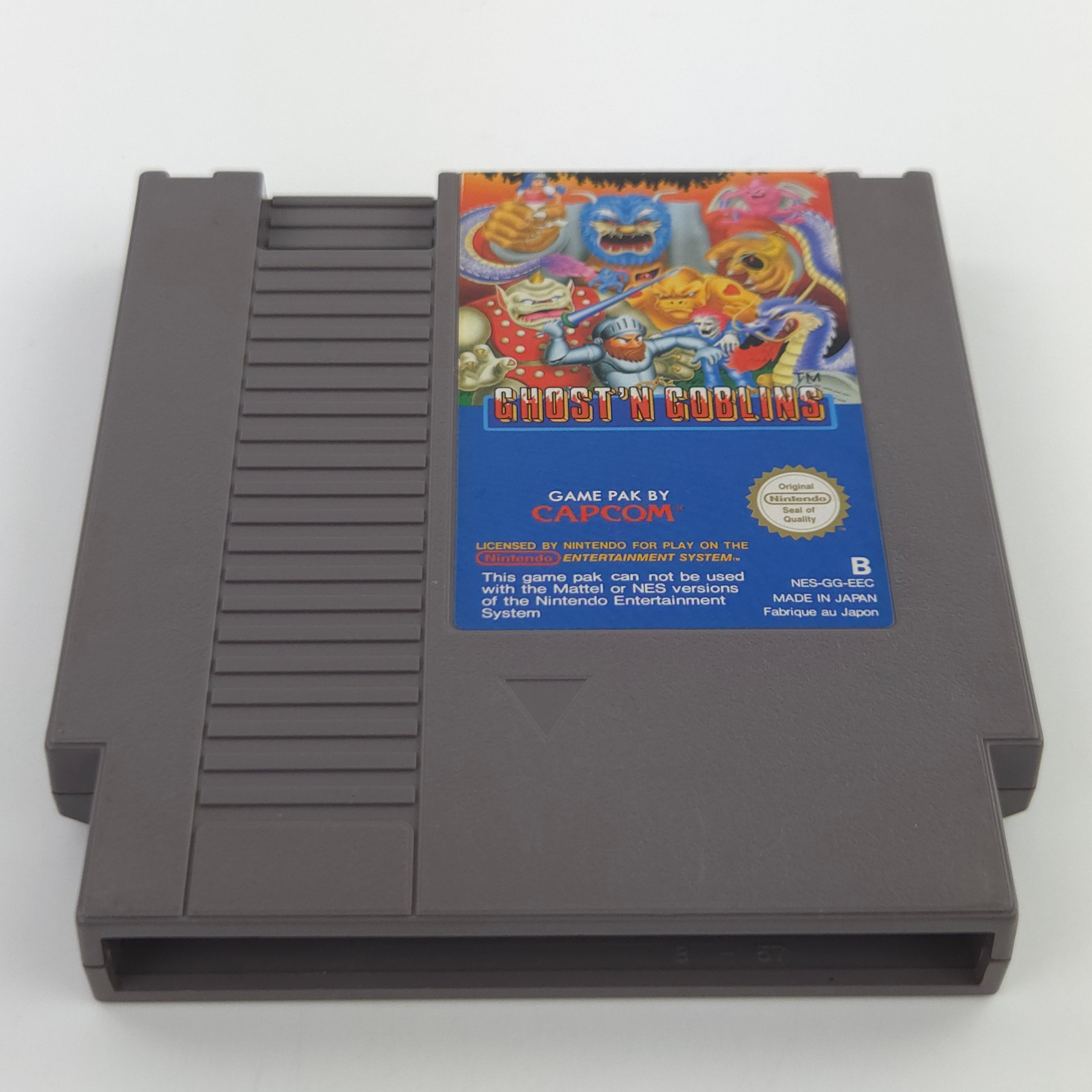 NES Spiel Ghost n Goblins Modul Schutzhülle Capcom PAL
