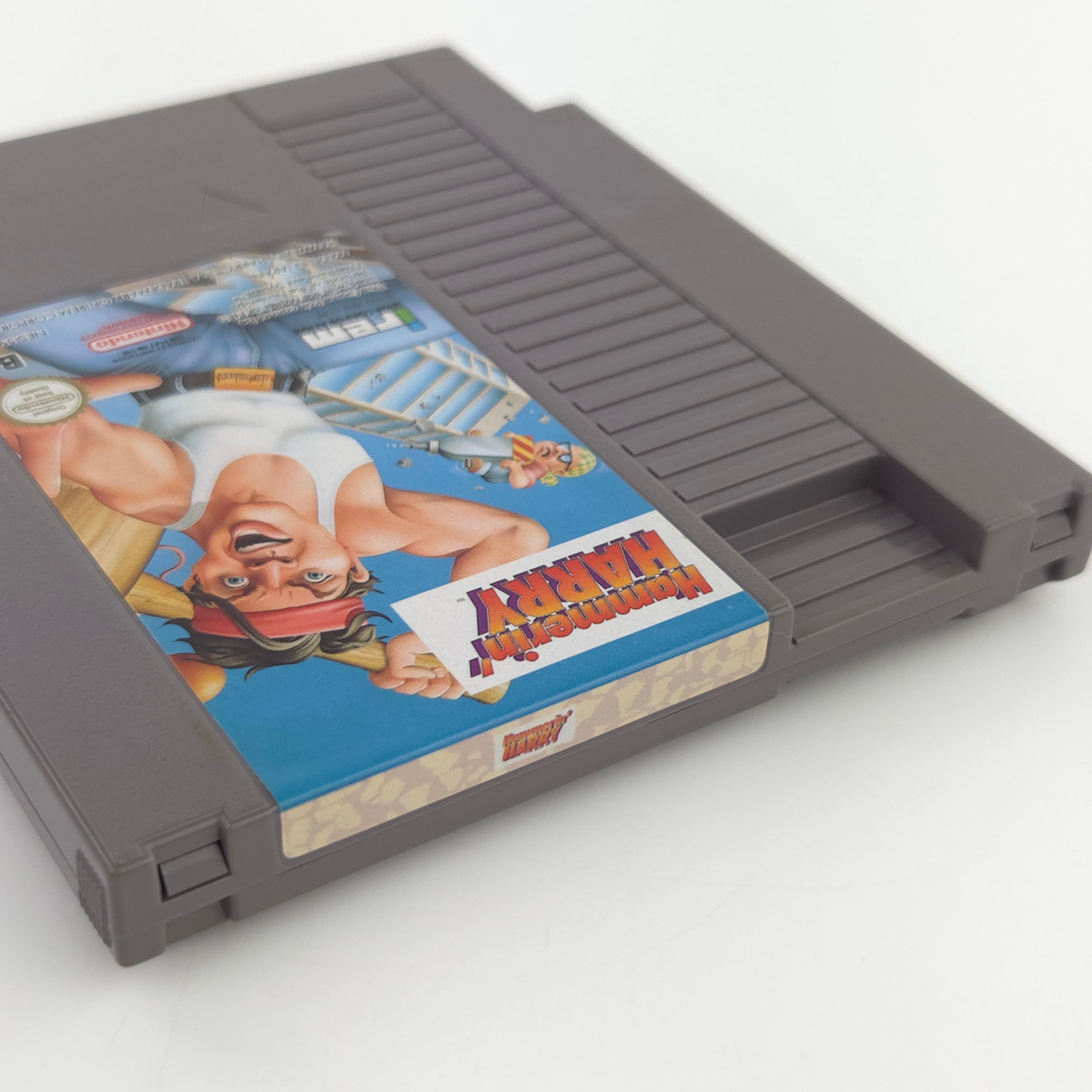Nintendo NES Spiel Hammerin Harry Modul Schutzhülle PAL