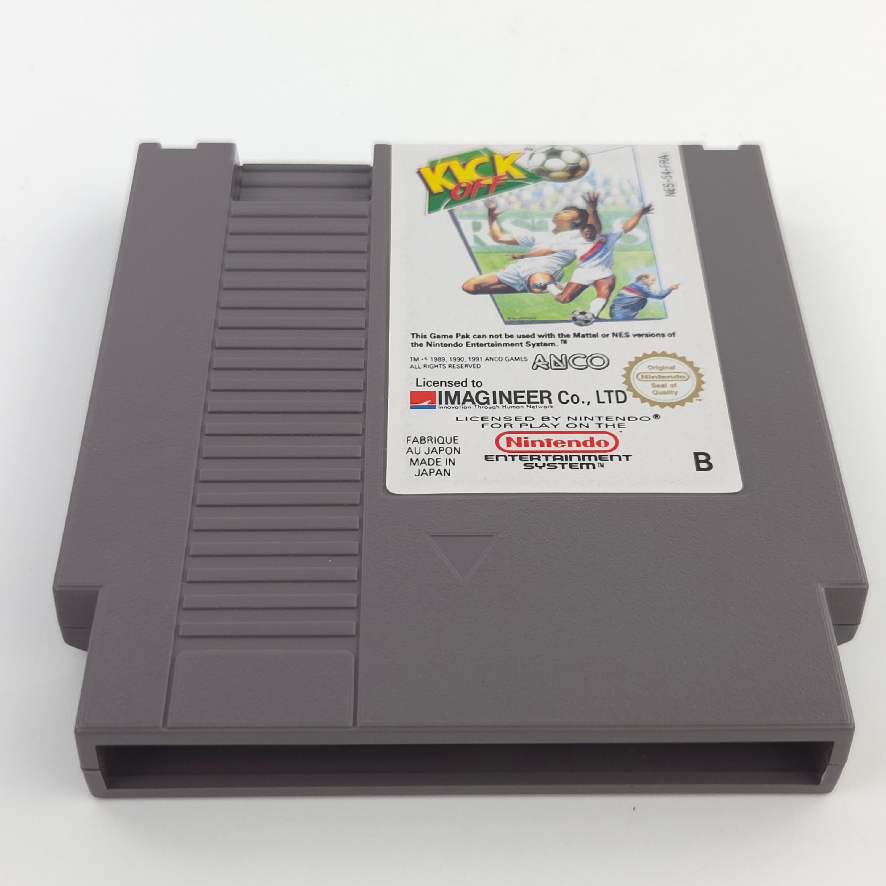 NES Spiel Kick Off Fußball Modul Schutzhülle PAL FRA