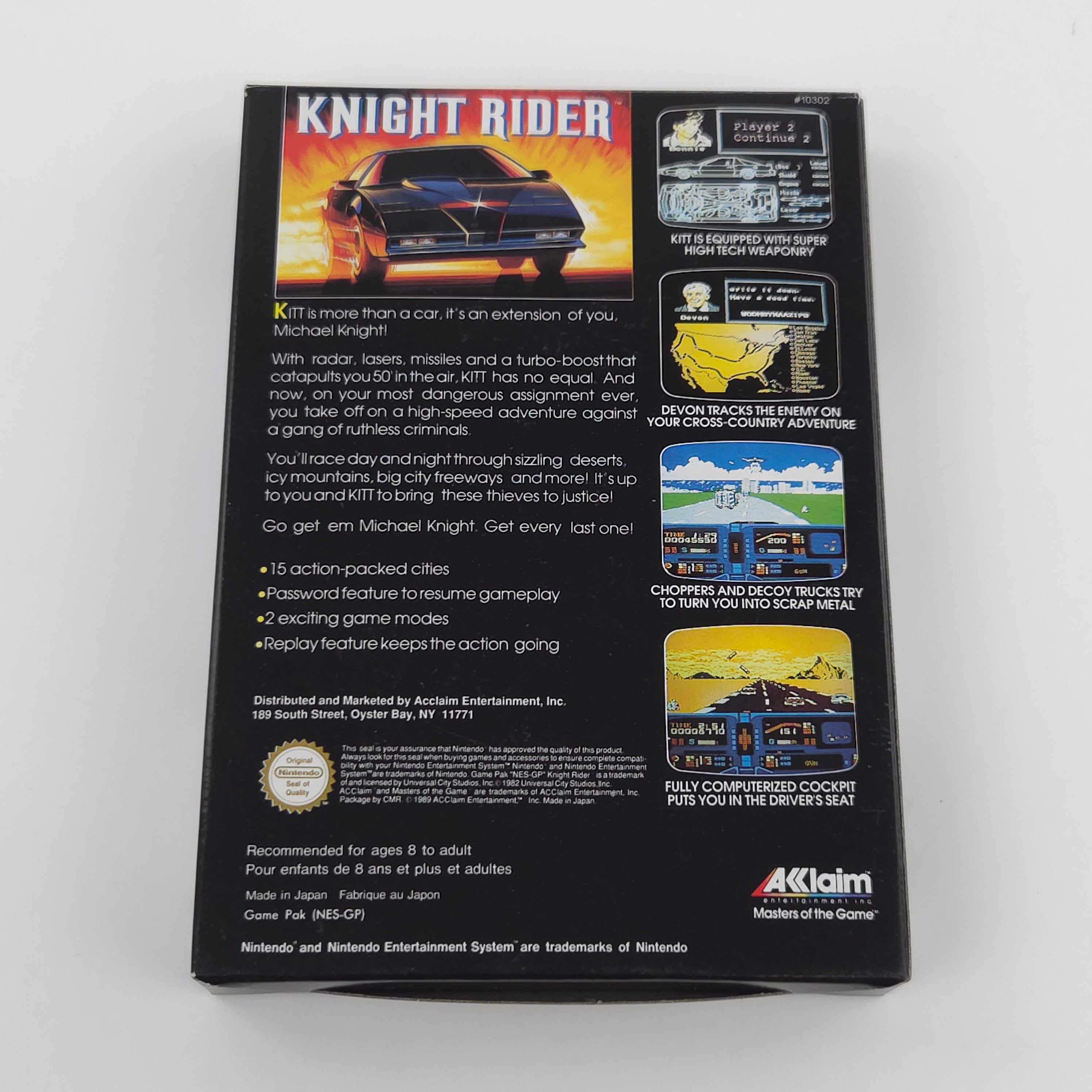 Nintendo NES Spiel – Knight Rider (OVP CIB PAL-B)