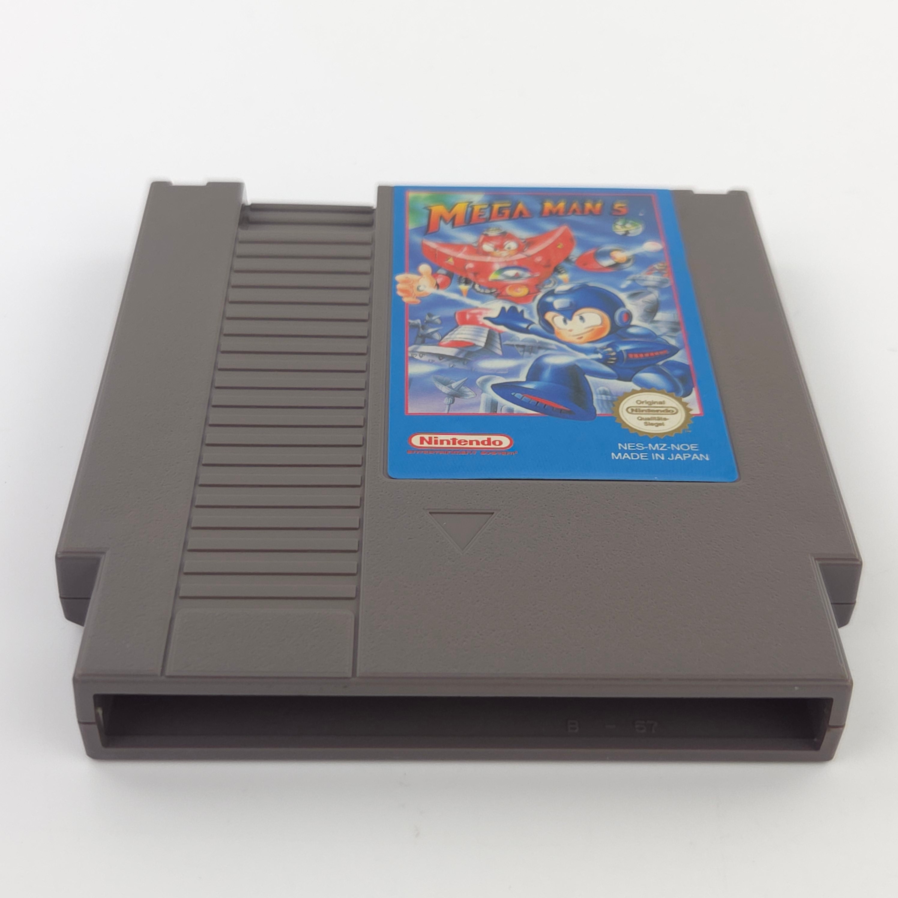 Nintendo NES Spiel Mega Man 5 Modul Schuber PAL-B NOE
