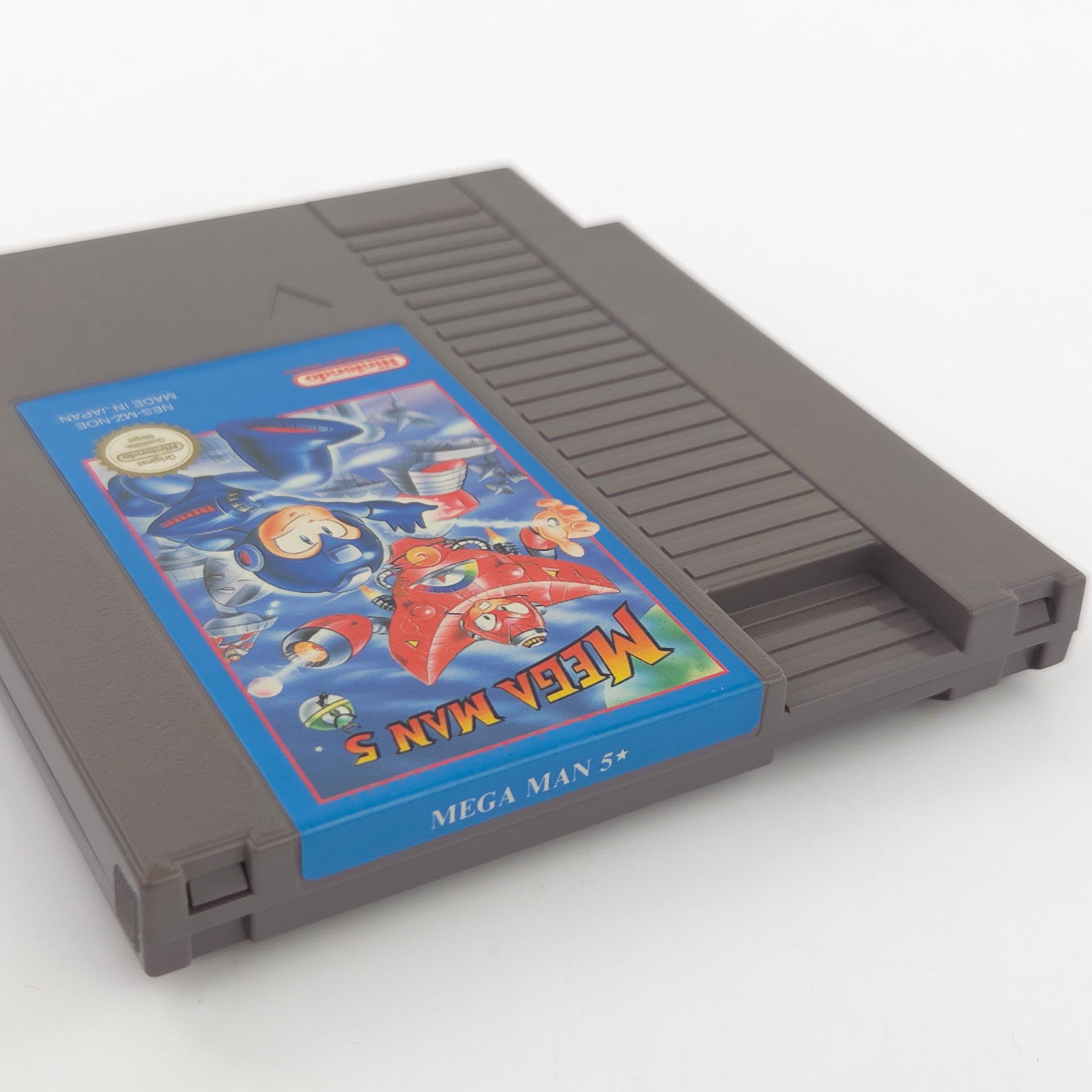 Nintendo NES Spiel Mega Man 5 Modul Schuber PAL-B NOE