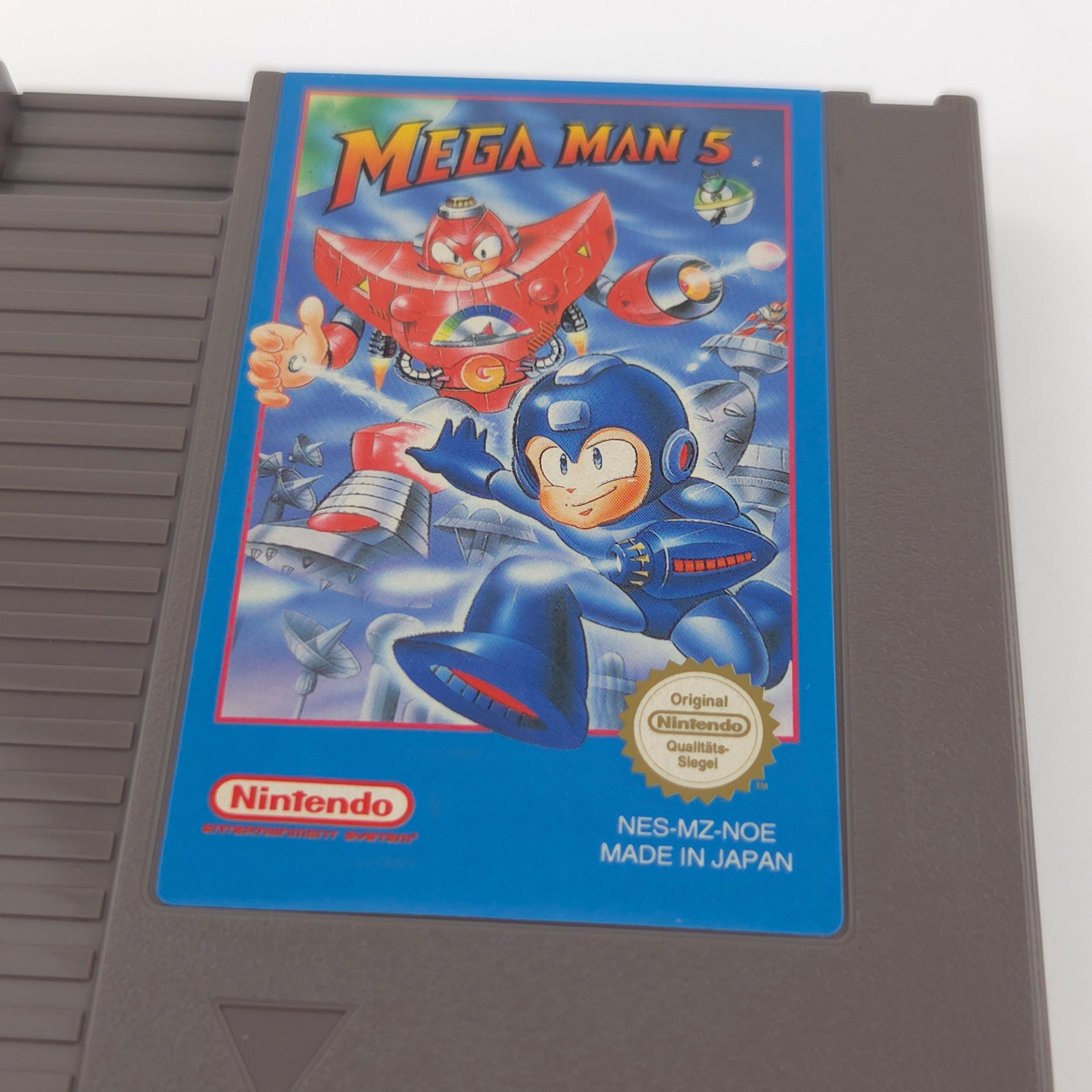 Nintendo NES Spiel Mega Man 5 Modul Schuber PAL-B NOE