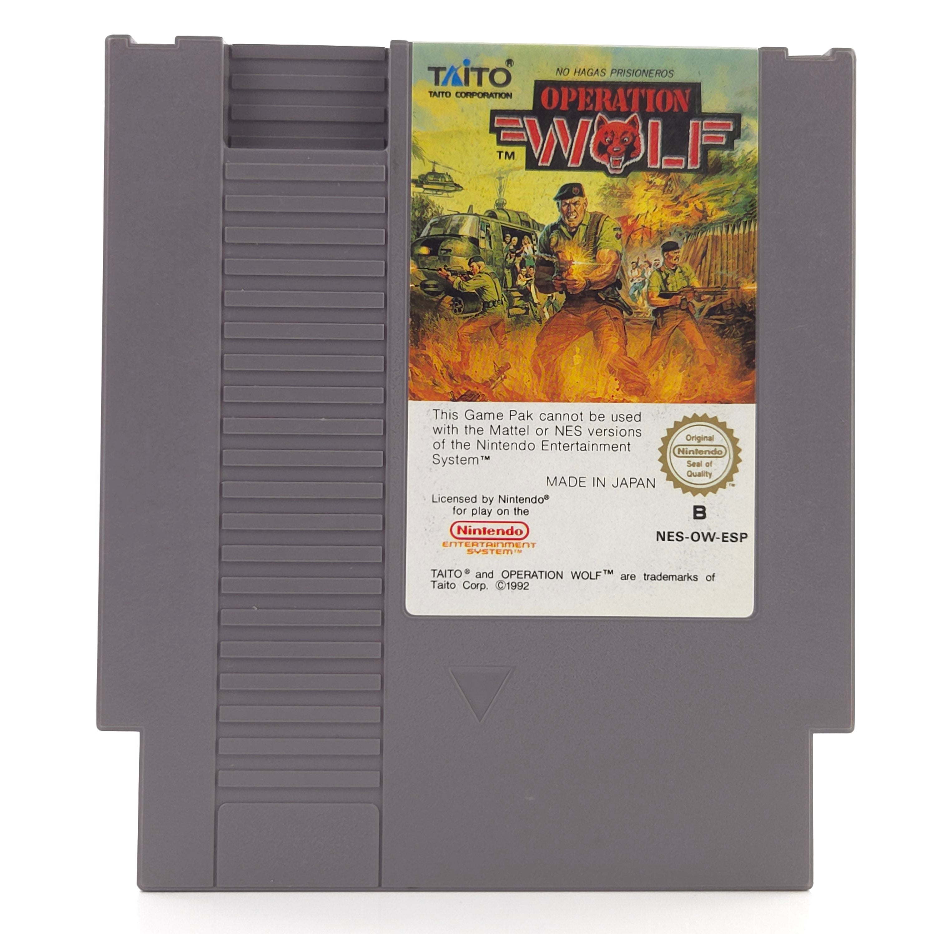 NES Spiel Operation Wolf Modul Schutzhülle TAITO PAL-B