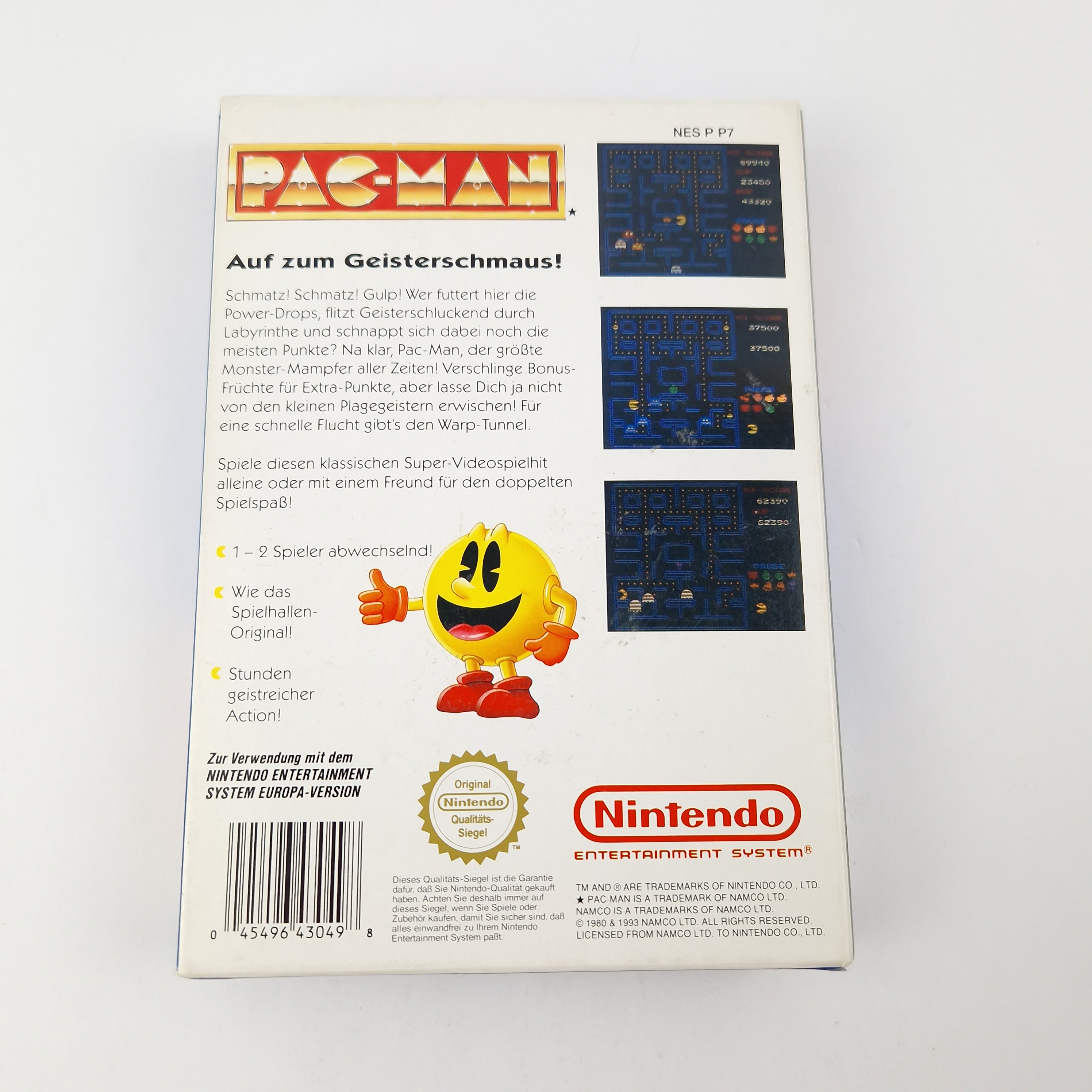 Nintendo NES Spiel – Pac-Man Modul Anleitung OVP PAL