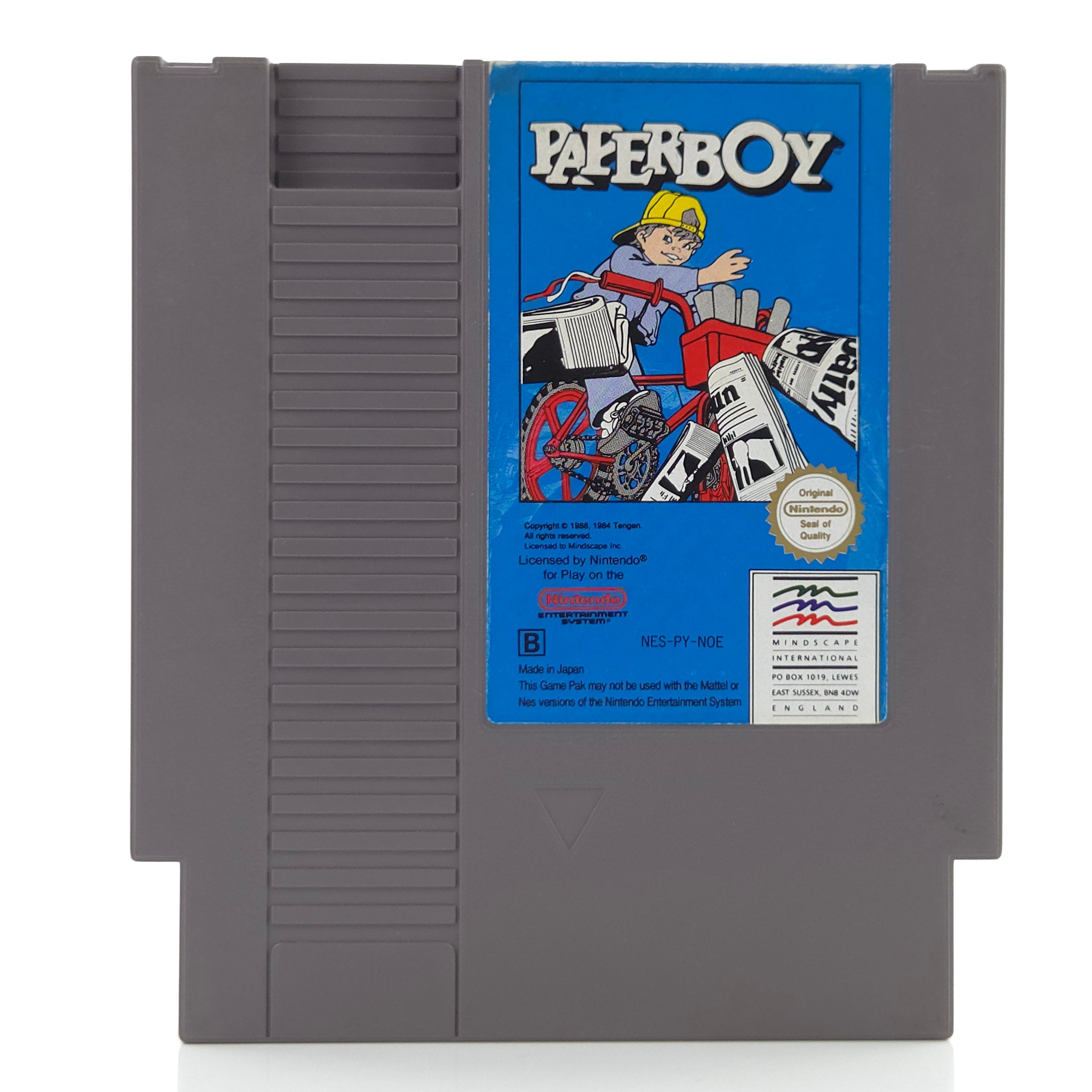 Nintendo NES Spiel Paperboy Modul mit Schutzhülle NOE