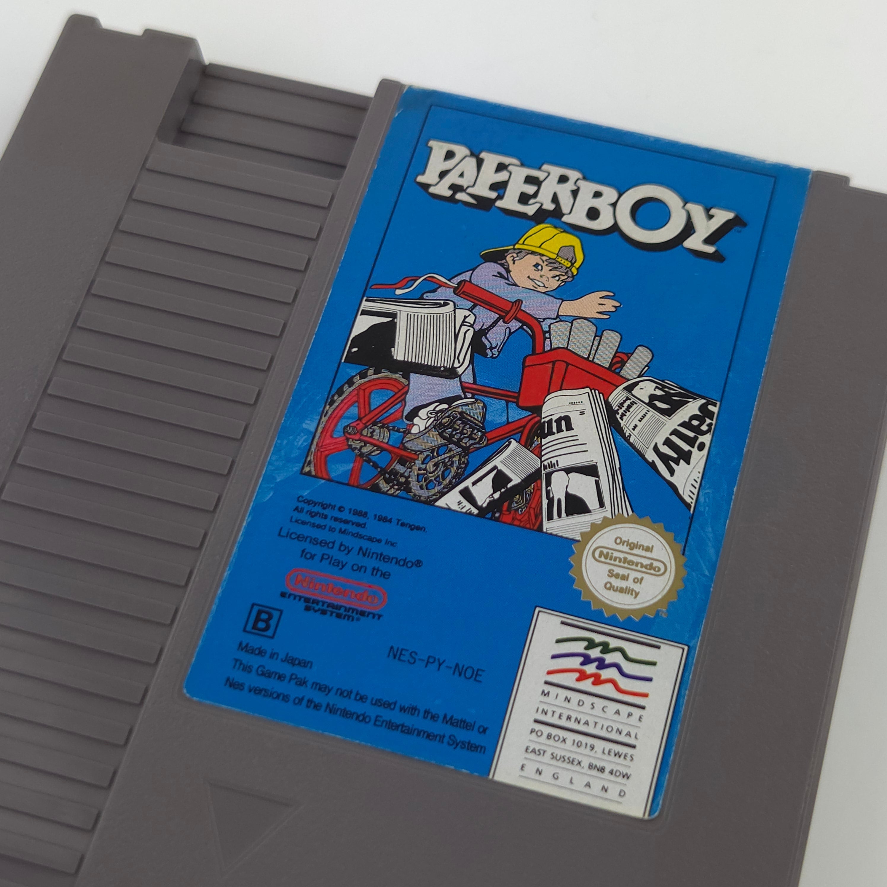 Nintendo NES Spiel Paperboy Modul mit Schutzhülle NOE