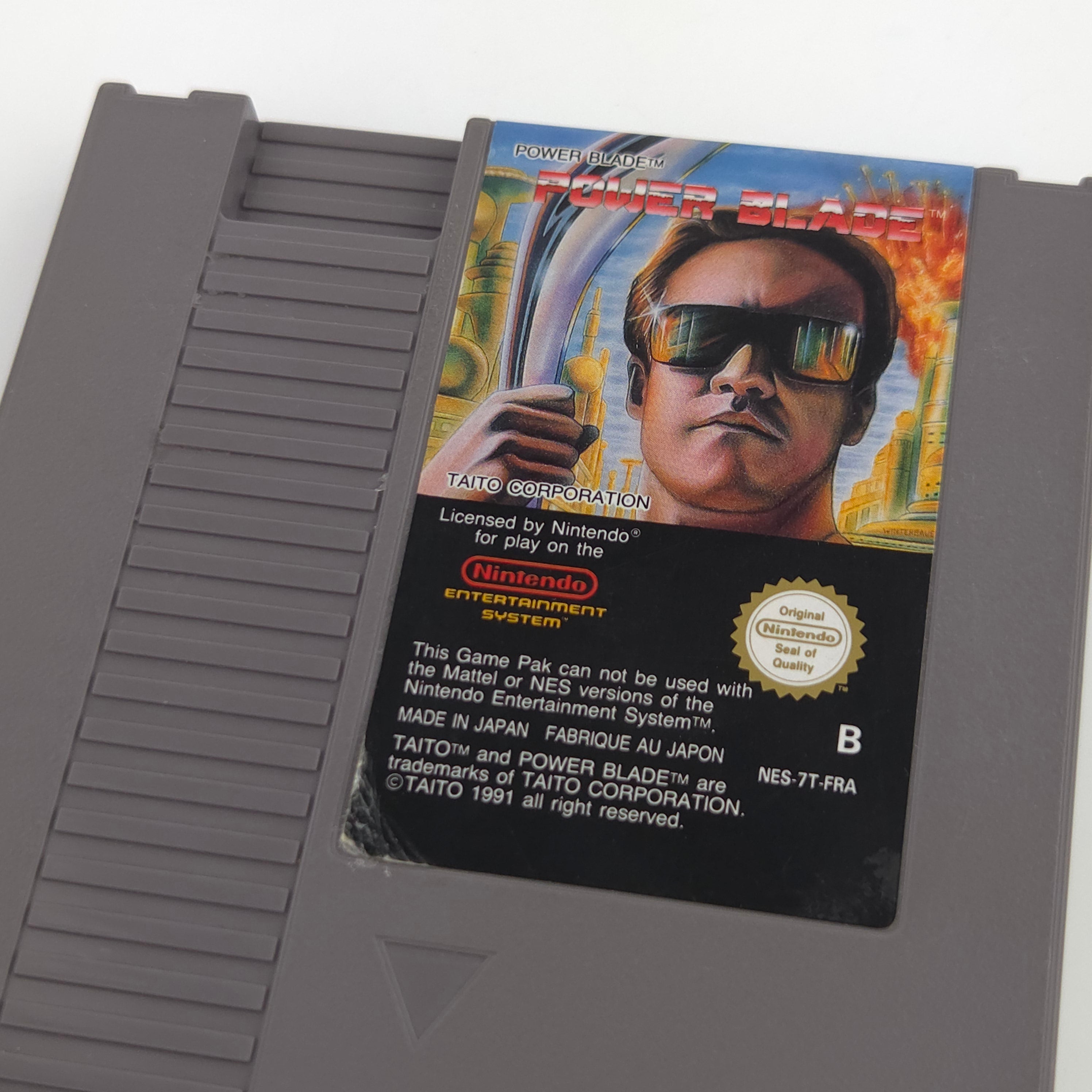 Nintendo NES Spiel Power Blade Modul Schutzhülle PAL B