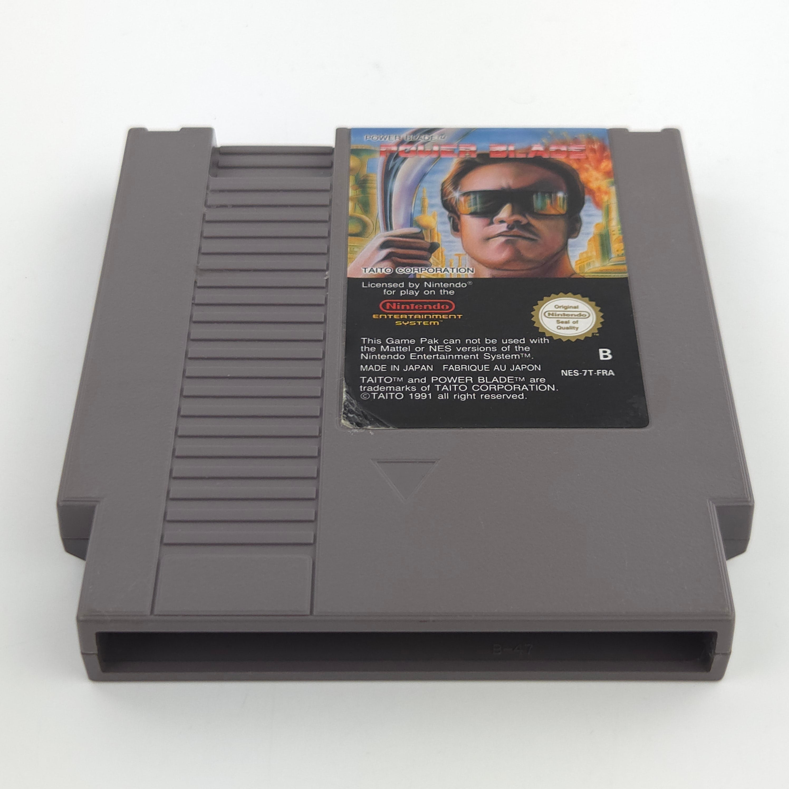 Nintendo NES Spiel Power Blade Modul Schutzhülle PAL B