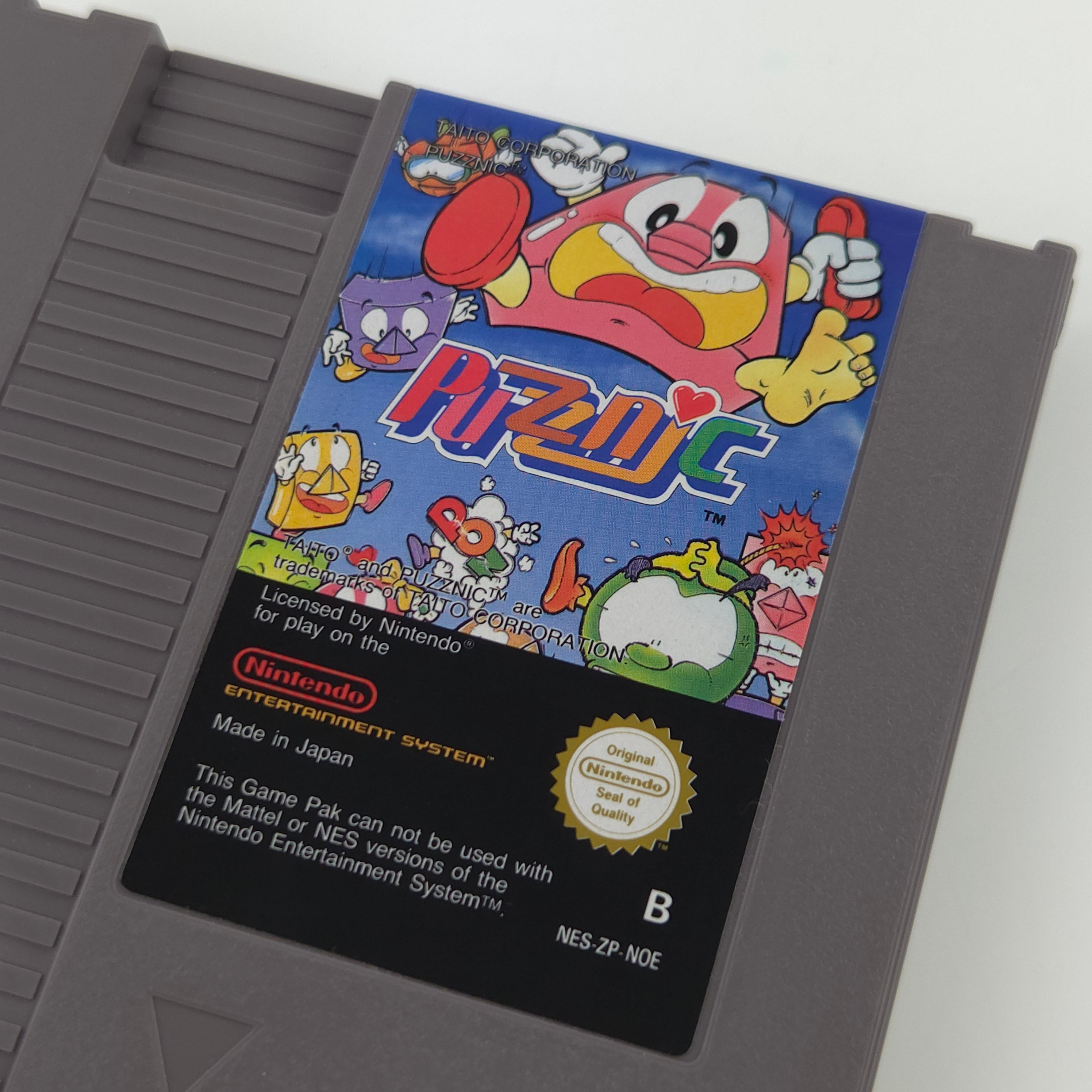 Nintendo NES Spiel Puzznic Modul Schutzhülle TAITO NOE