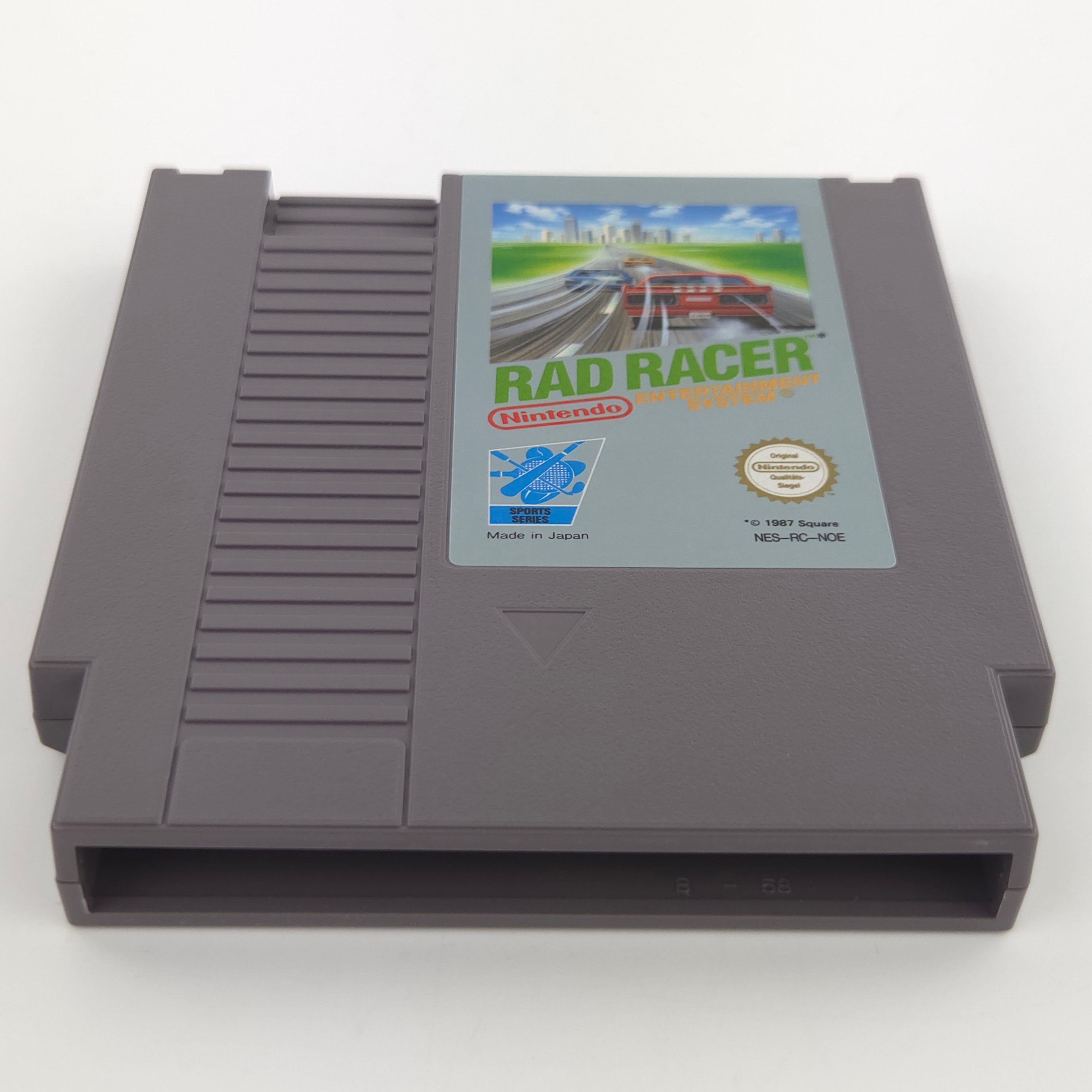 Nintendo NES Spiel Rad Racer Modul Schuber PAL NOE