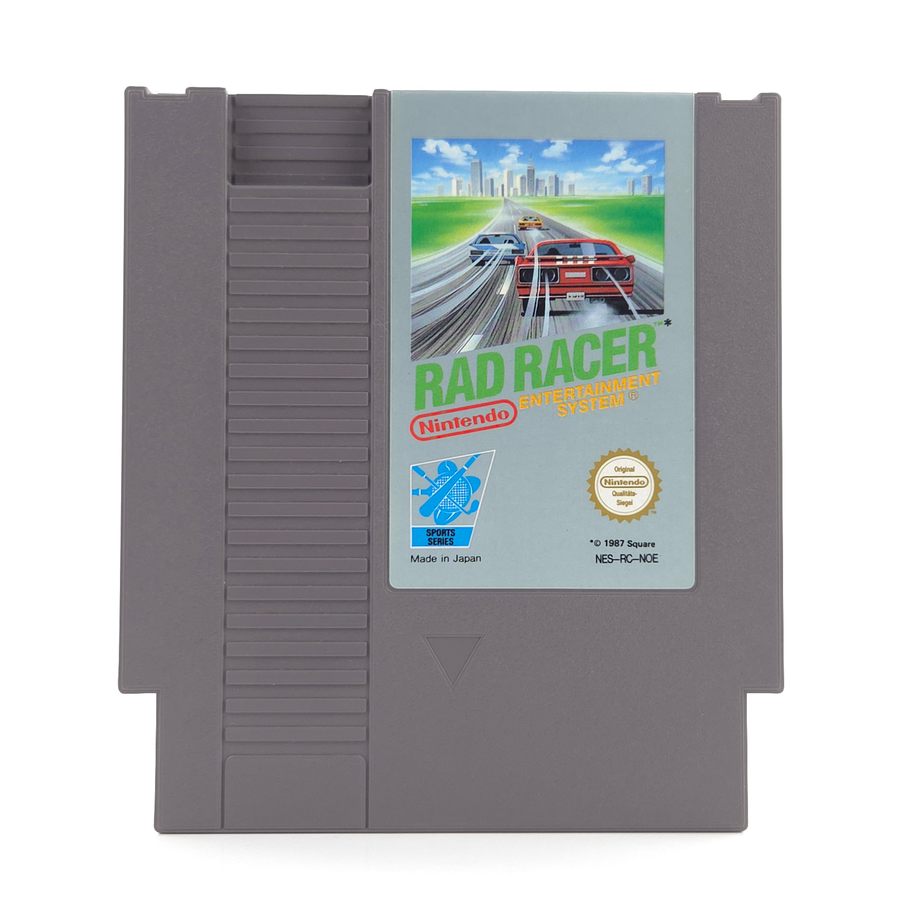 Nintendo NES Spiel Rad Racer Modul Schutzhülle PAL NOE