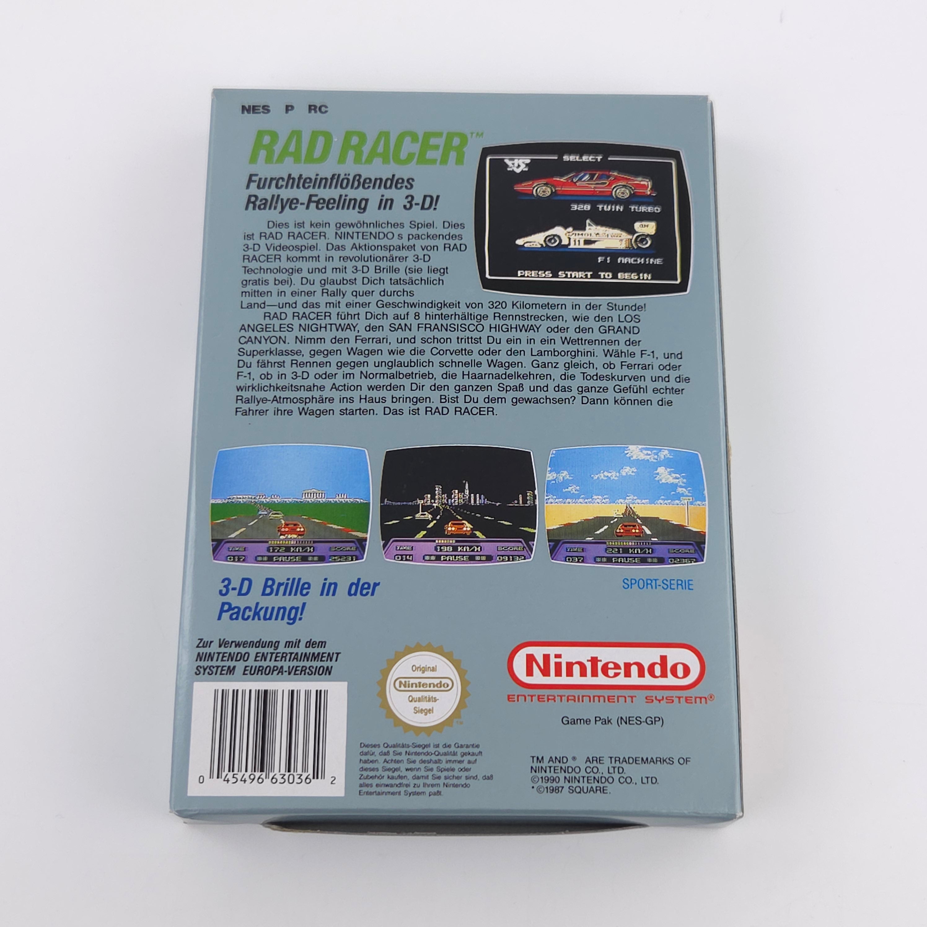 Nintendo NES Spiel – Rad Racer (OVP CIB PAL)