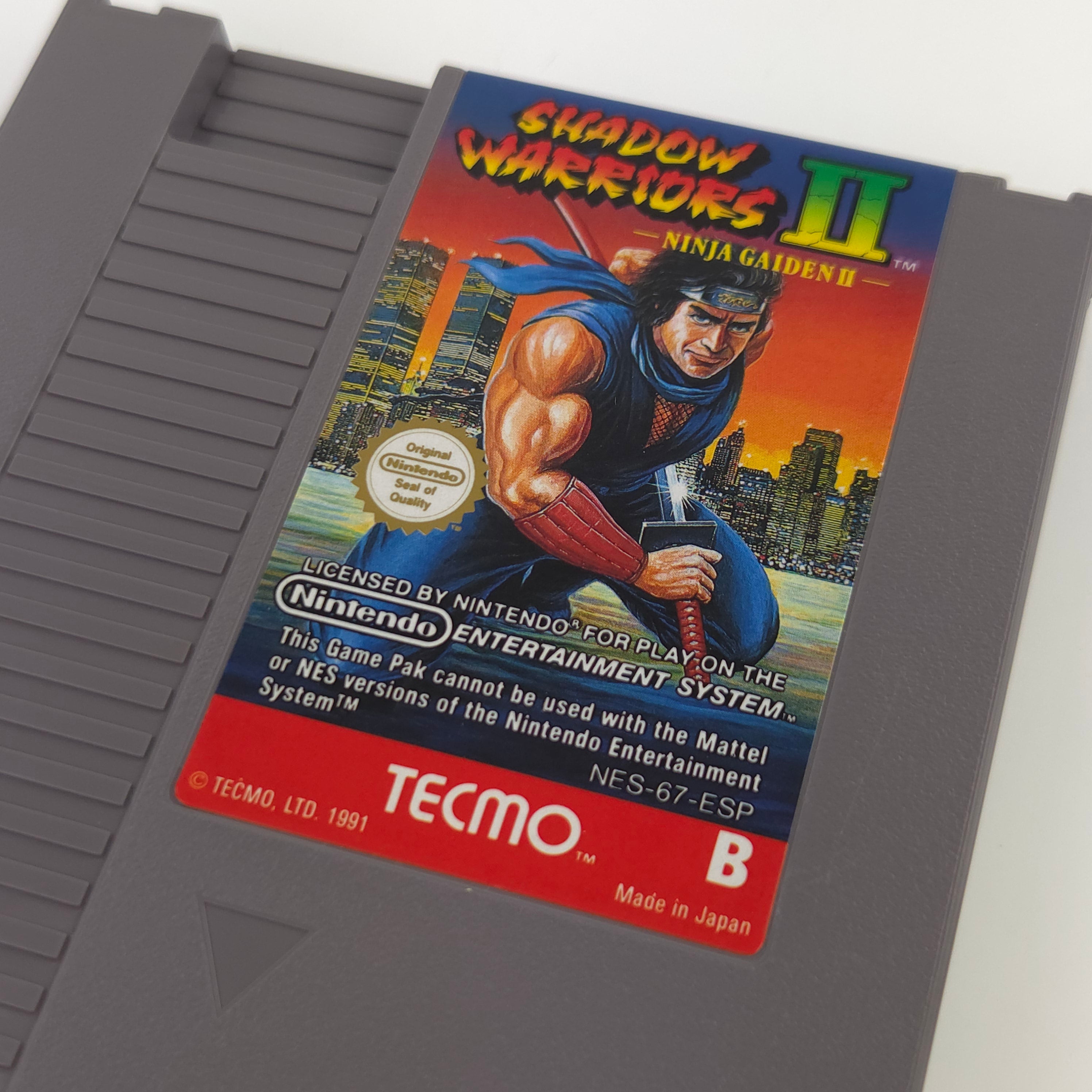 Nintendo NES Spiel Shadow Warriors II Ninja Gaiden Schuber