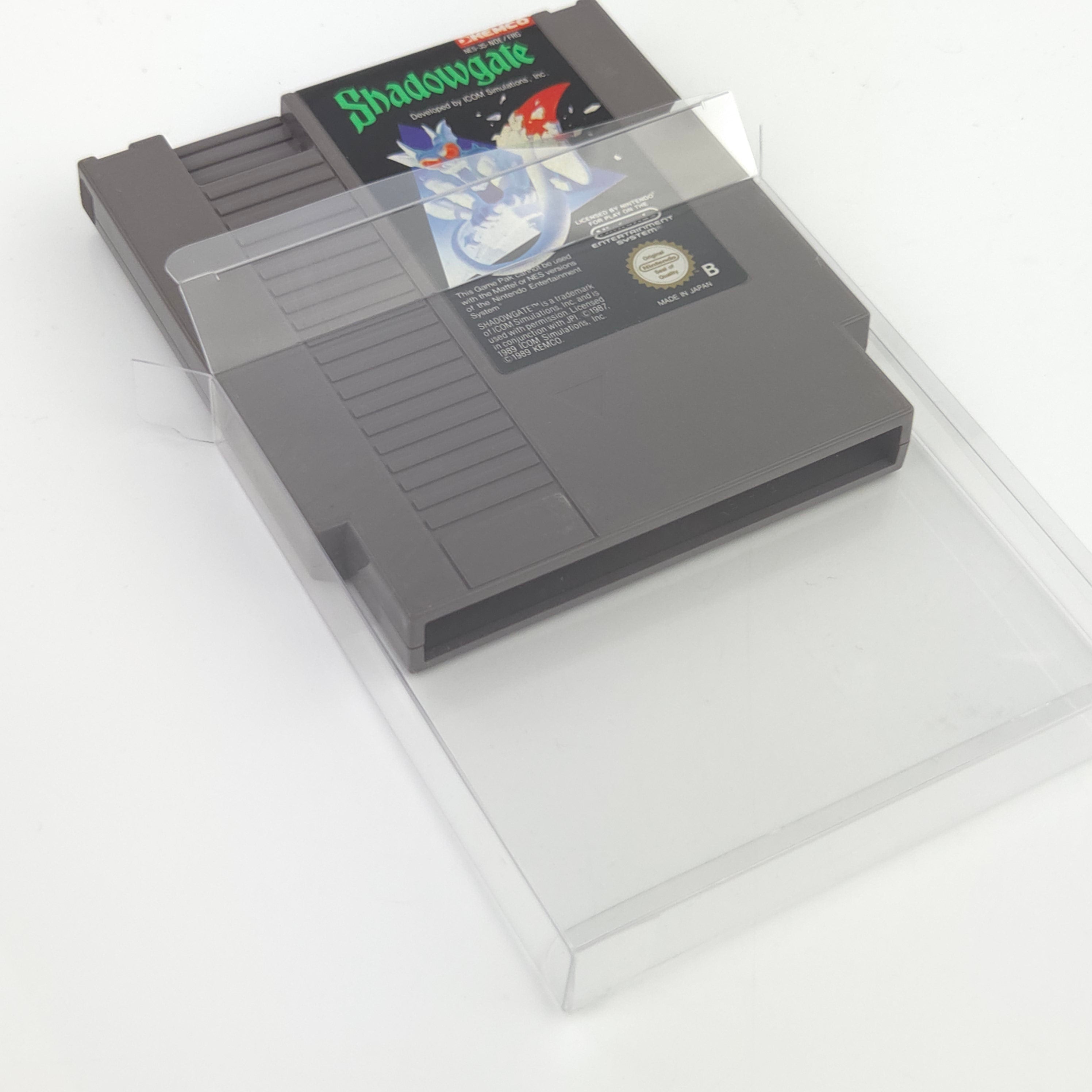 Nintendo NES Spiel Shadowgate KEMCO Modul Schutzhülle PAL